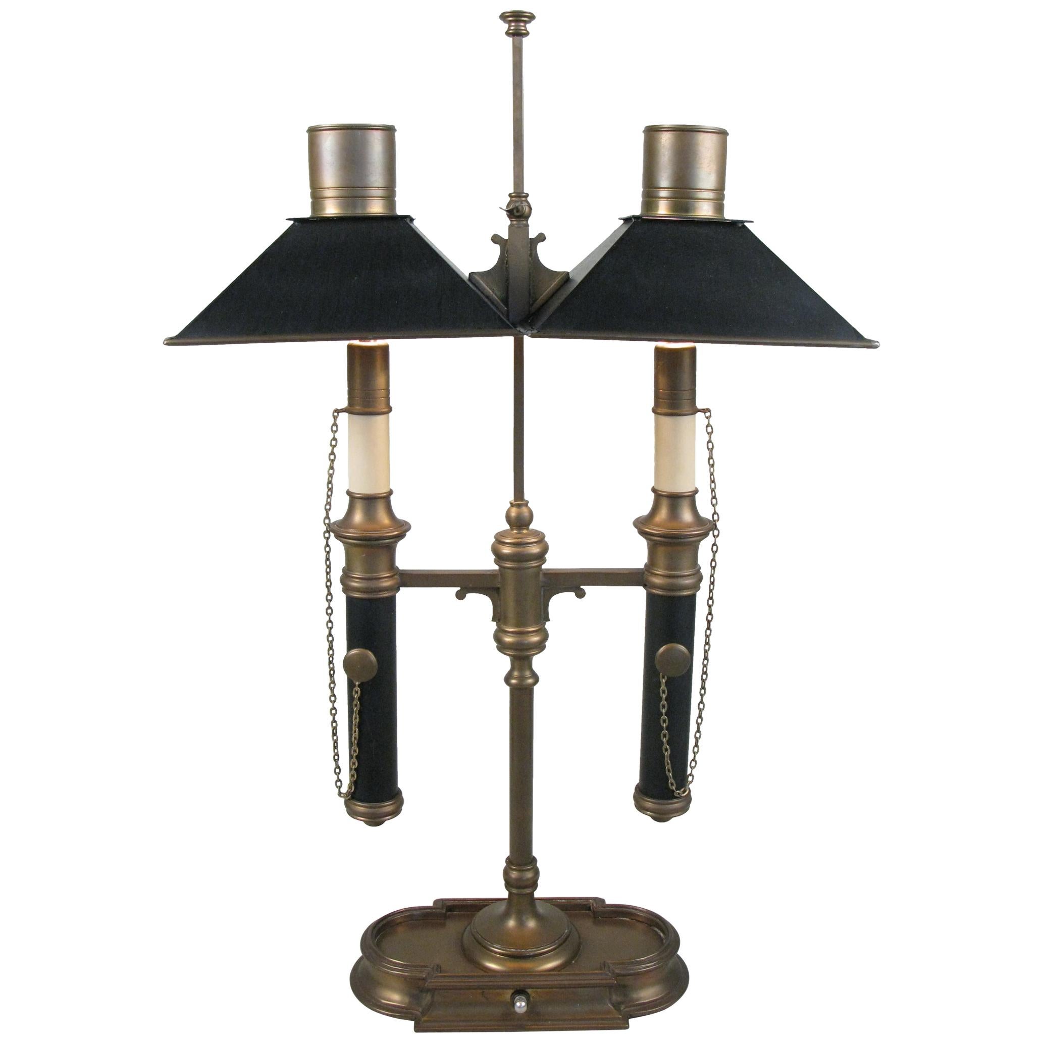 Brass & Tole Empire Style Bouillotte Table Lamp