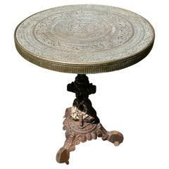 Brass Top Garden Iron Table