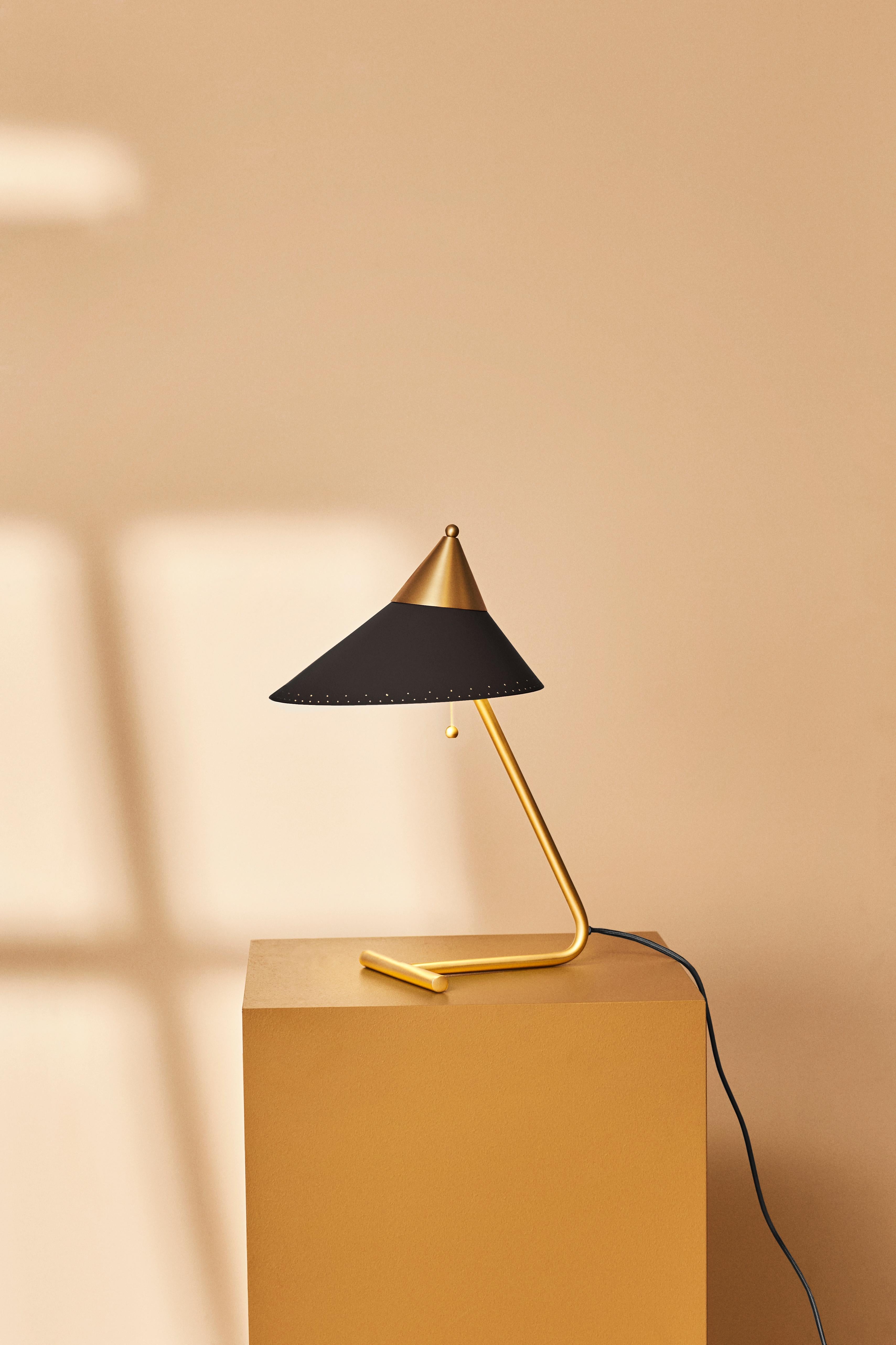 Contemporary Brass Top Table Lamp, by Svend Aage Holm Sorensen from Warm Nordic For Sale