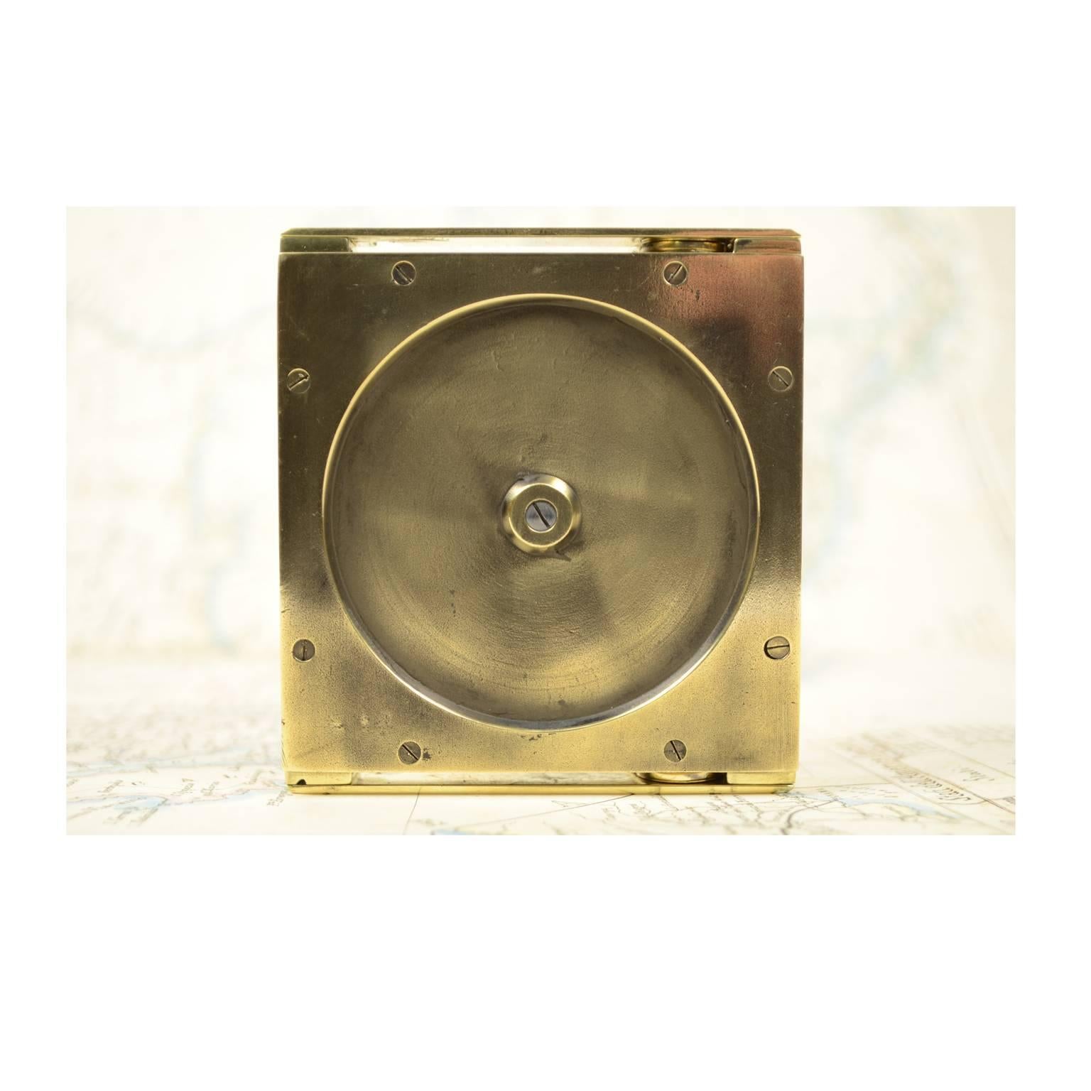 Brass Topographic Compass Placed in Its Original Walnut Box 7