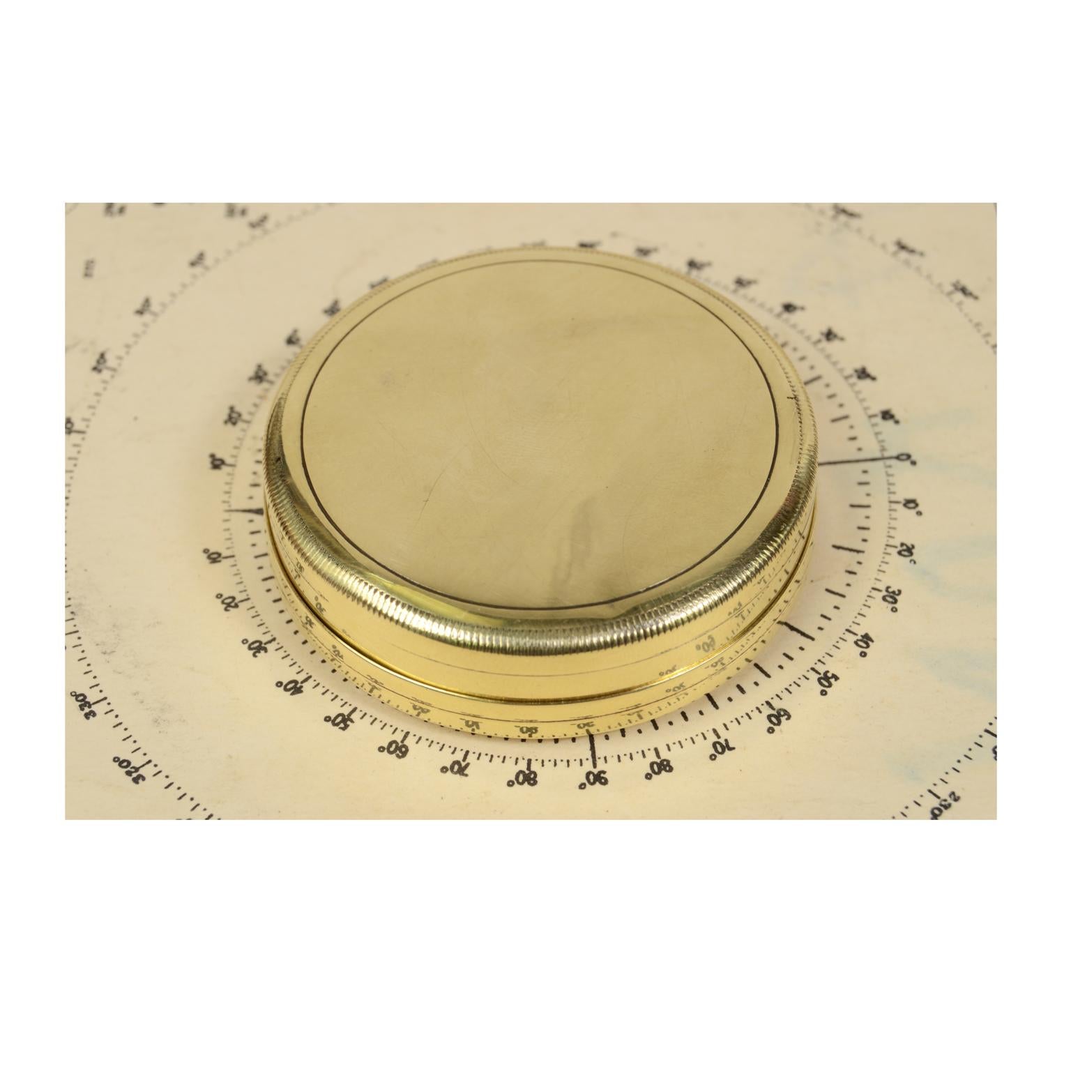 Brass Topographic Compass UK, First Half of the 19th Century 1