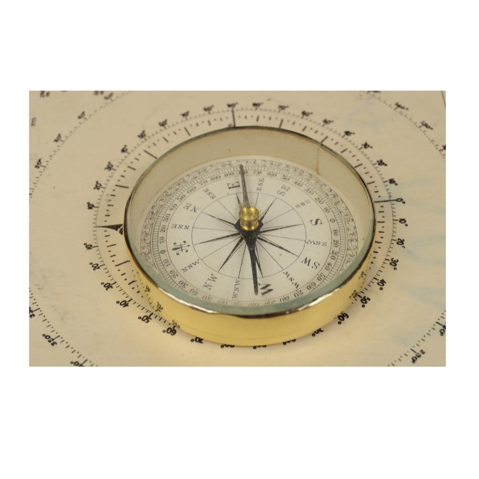 Brass Topographic Compass UK, First Half of the 19th Century 2