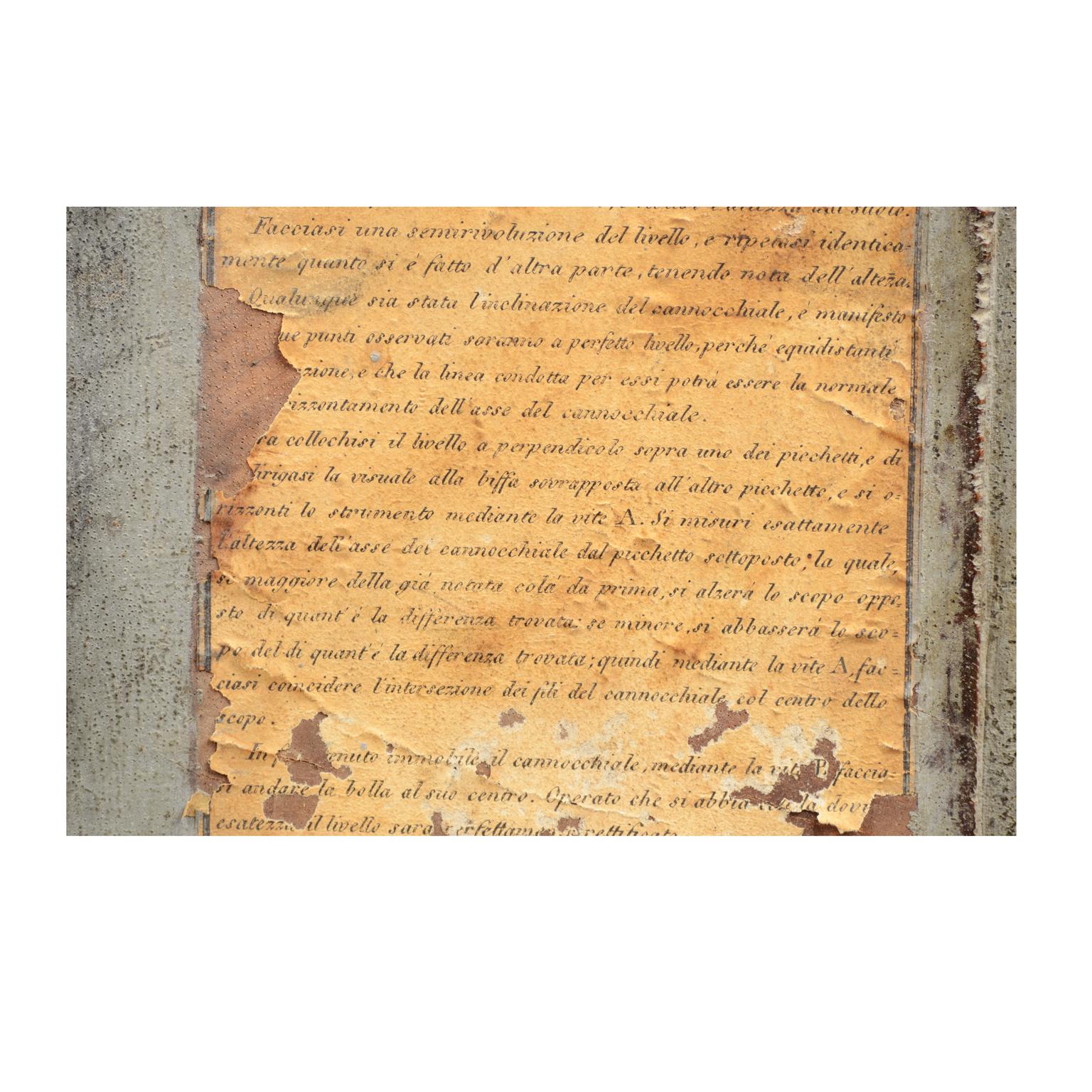 1805 Milan Brass Topographic Level signed Pasquale Cittelli with its Walnut Box 12