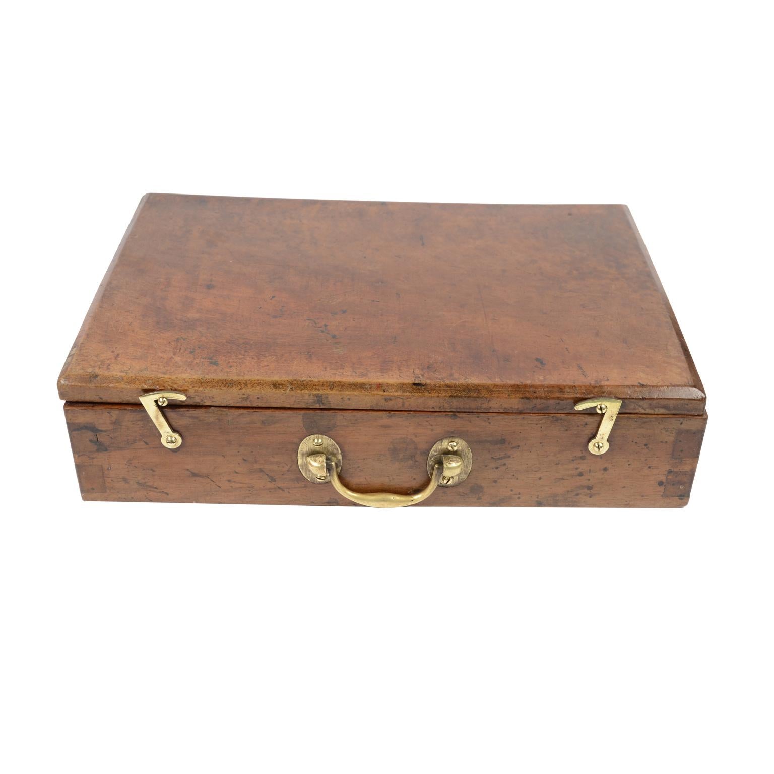 1805 Milan Brass Topographic Level signed Pasquale Cittelli with its Walnut Box 13