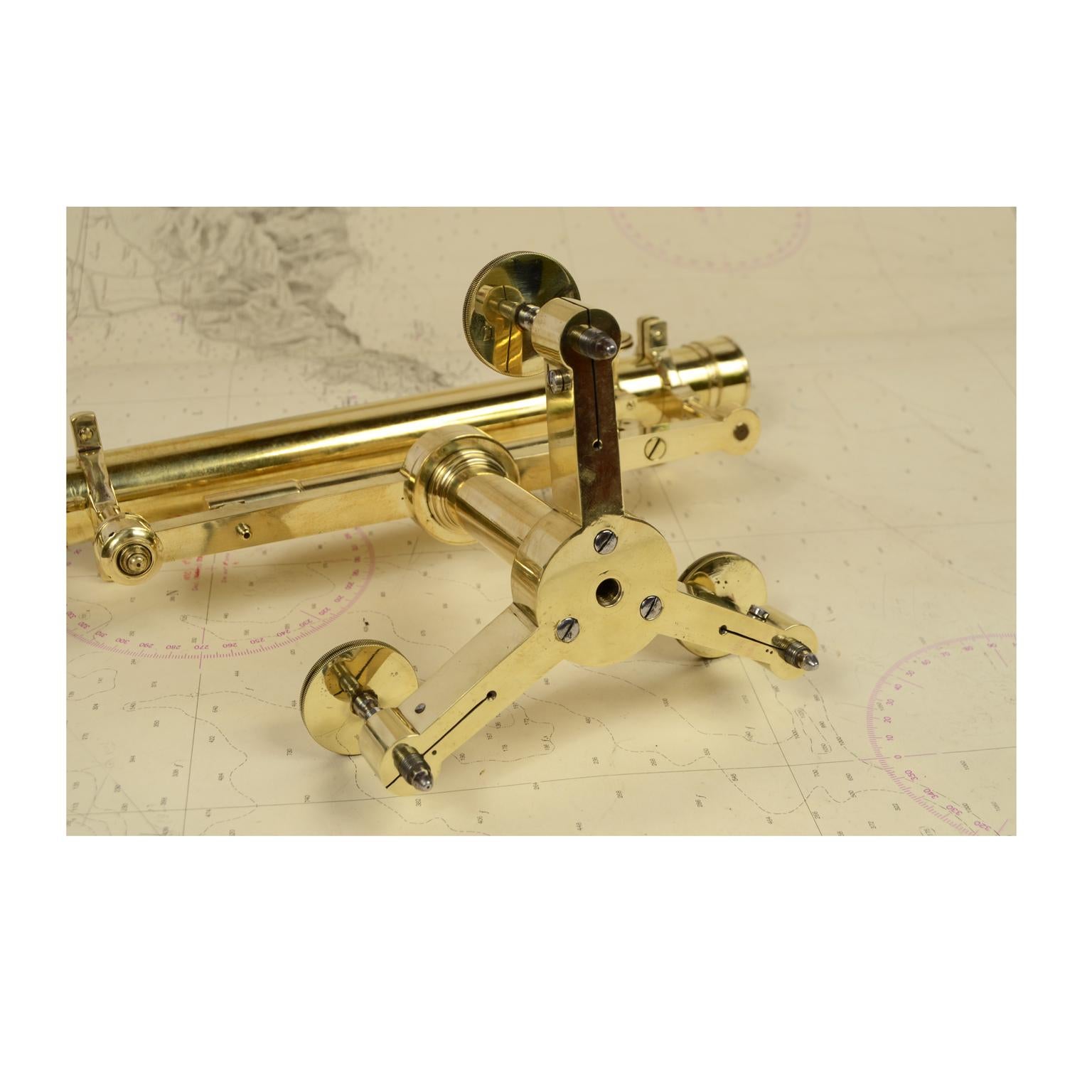UK  1870 Brass Topographic Level, Antique Surveyor Measurement Instrument  For Sale 6