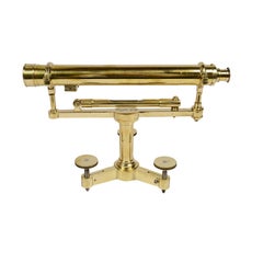 UK  1870 Brass Topographic Level, Antique Surveyor Measurement Instrument