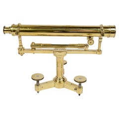 UK  1870 Brass Topographic Level, Antique Surveyor Measurement Instrument 