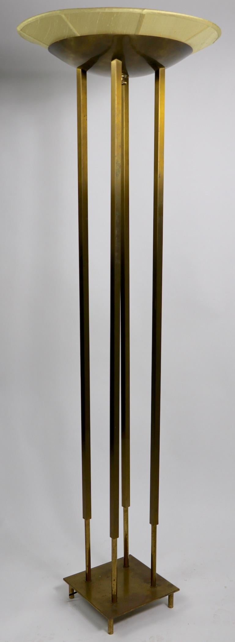 Brass Torchiere by Stiffel For Sale 3
