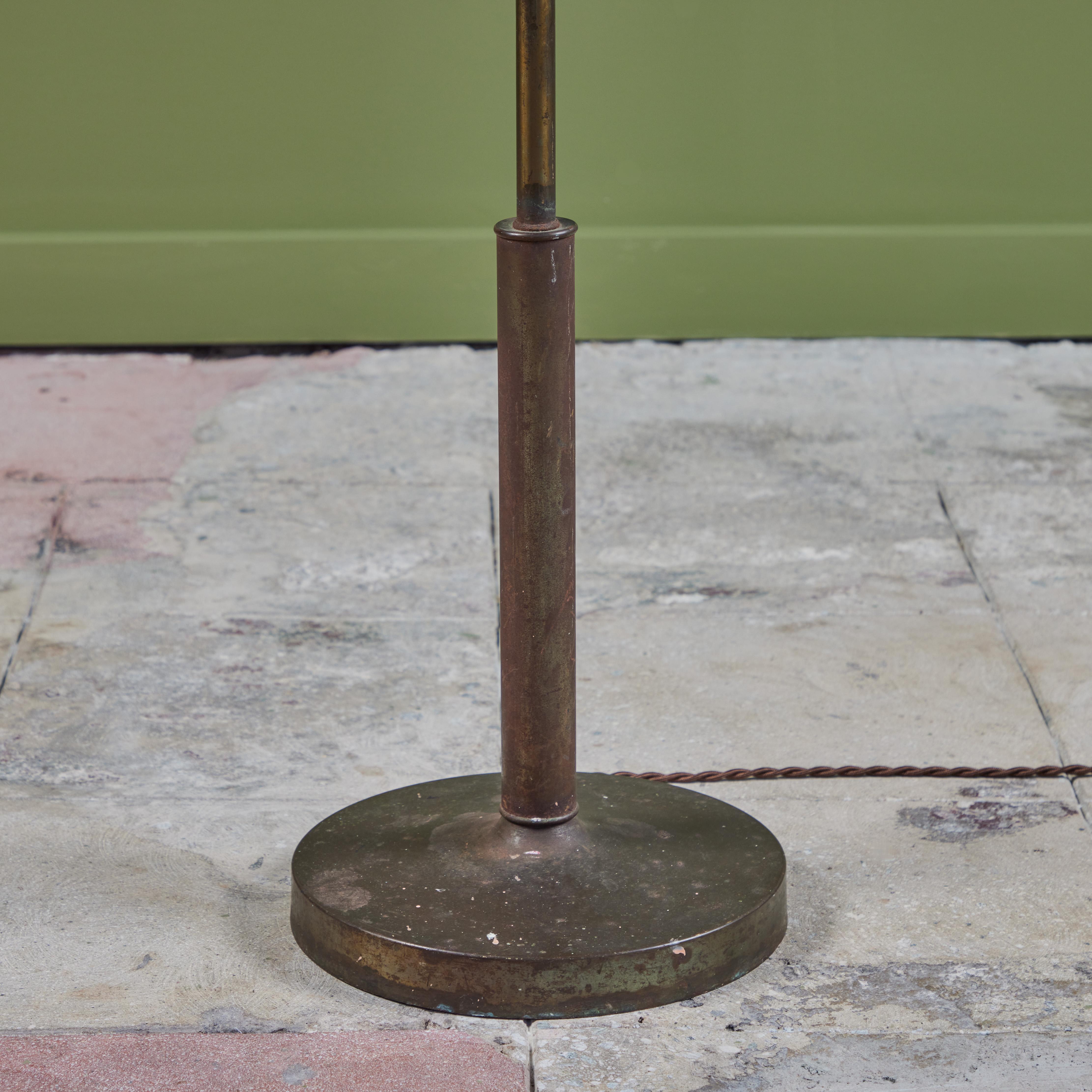 Brass Torchiere Floor Lamp For Sale 1