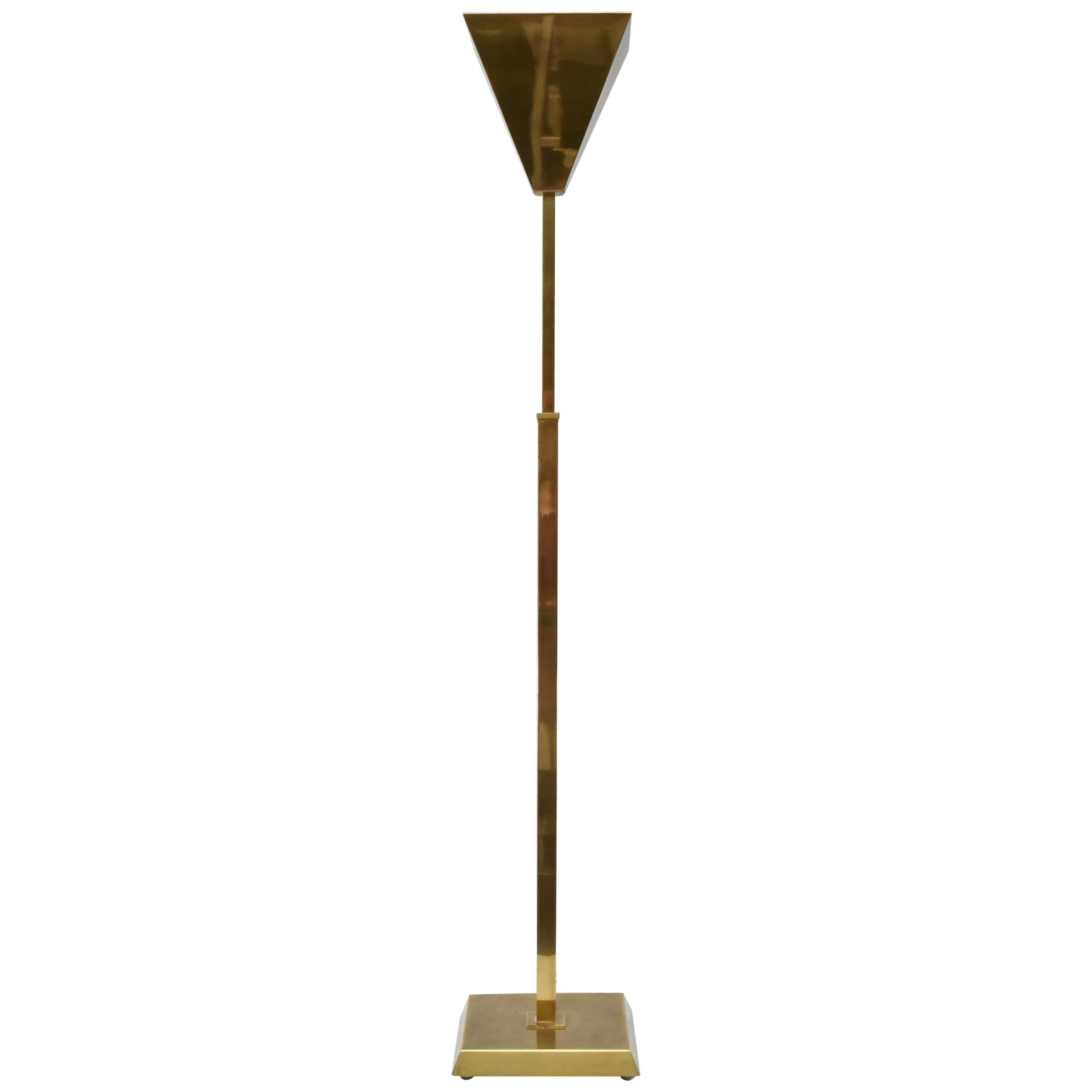 Brass Torchiere Uplighter by Chapman Floor Lamp Postmodern
