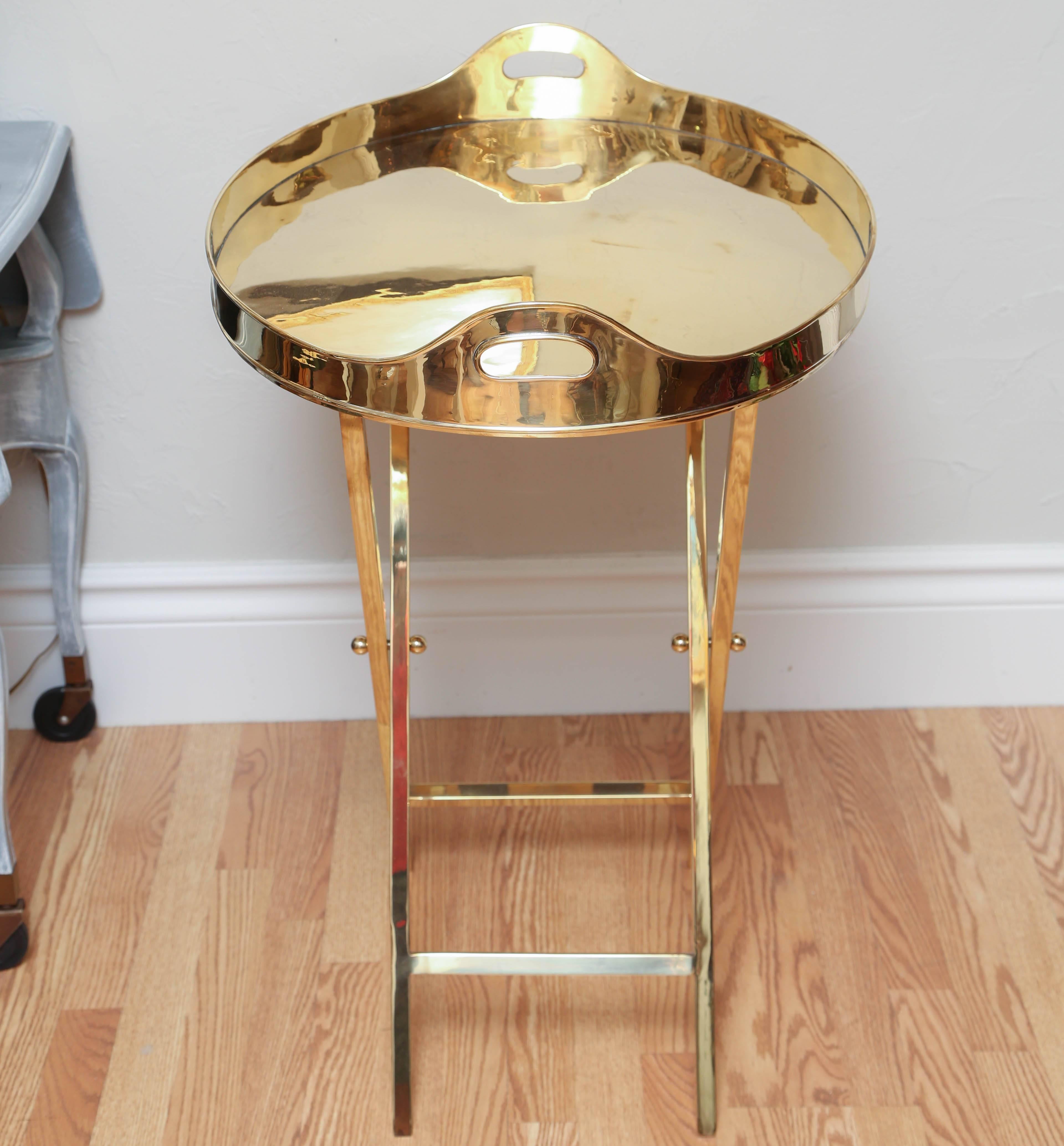 Brass Tray on Stand 2