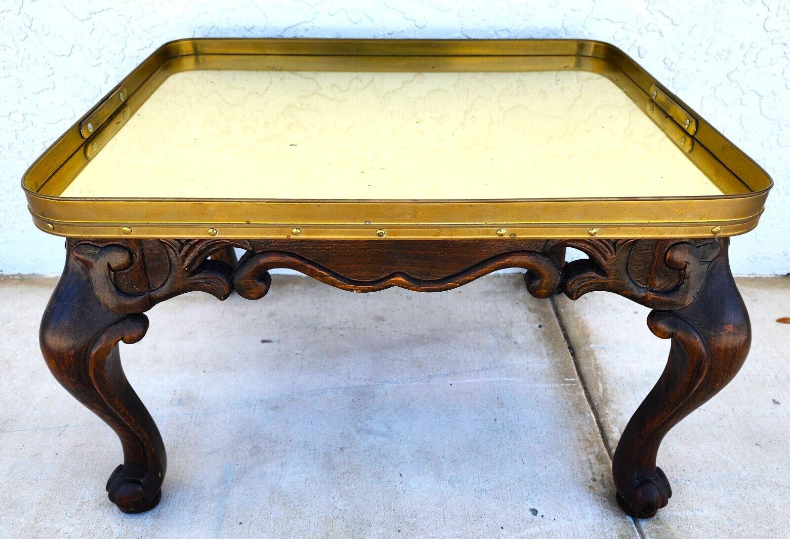 Brass Tray Table Midcentury In Good Condition For Sale In Lake Worth, FL