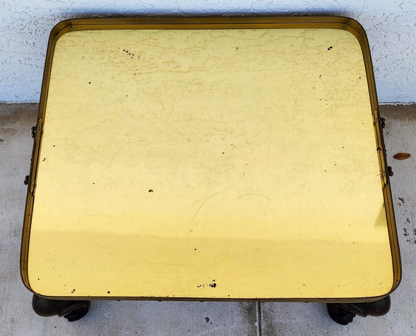 Brass Tray Table Midcentury For Sale 3