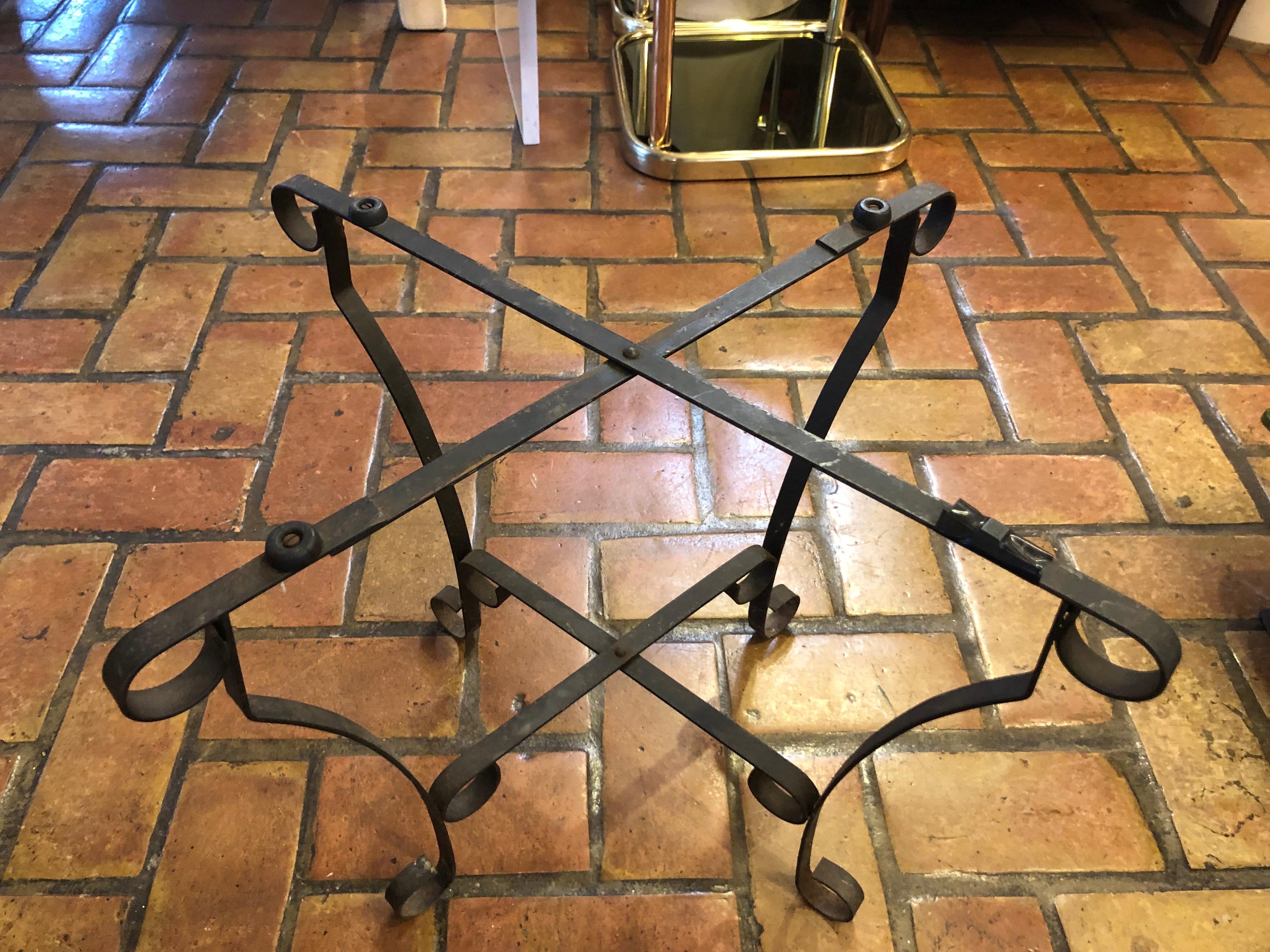 Brass Tray Table with Folding Stand 9