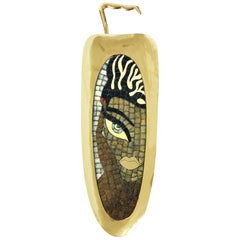 Brass Tray with Mosaic, by Salvador Teran, circa 1950s