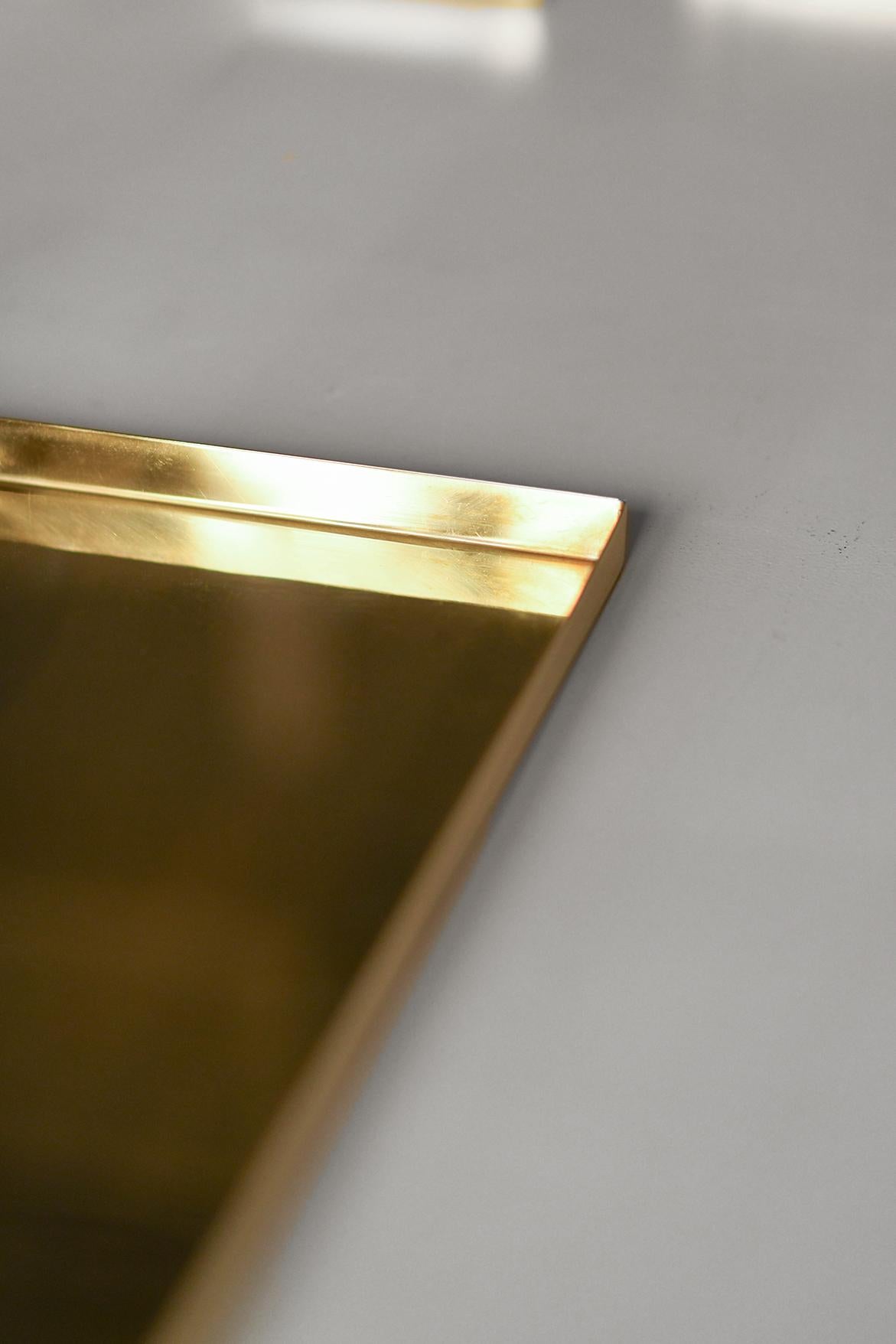 Contemporary Brass trays “Molto Editions” For Sale
