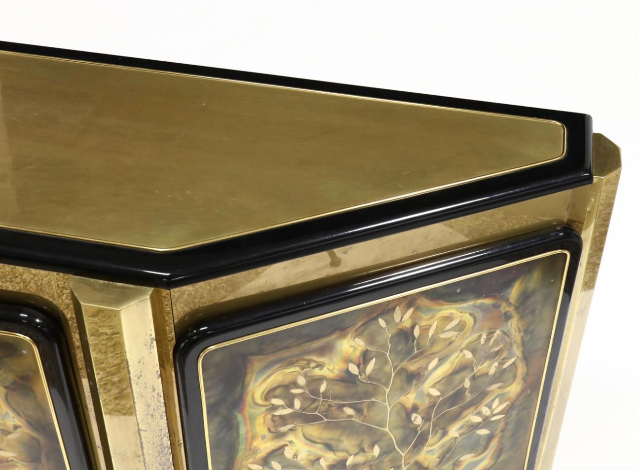 Brass 'Tree of Life' Credenza by Bernhard Rohne for Mastercraft in vendita 7