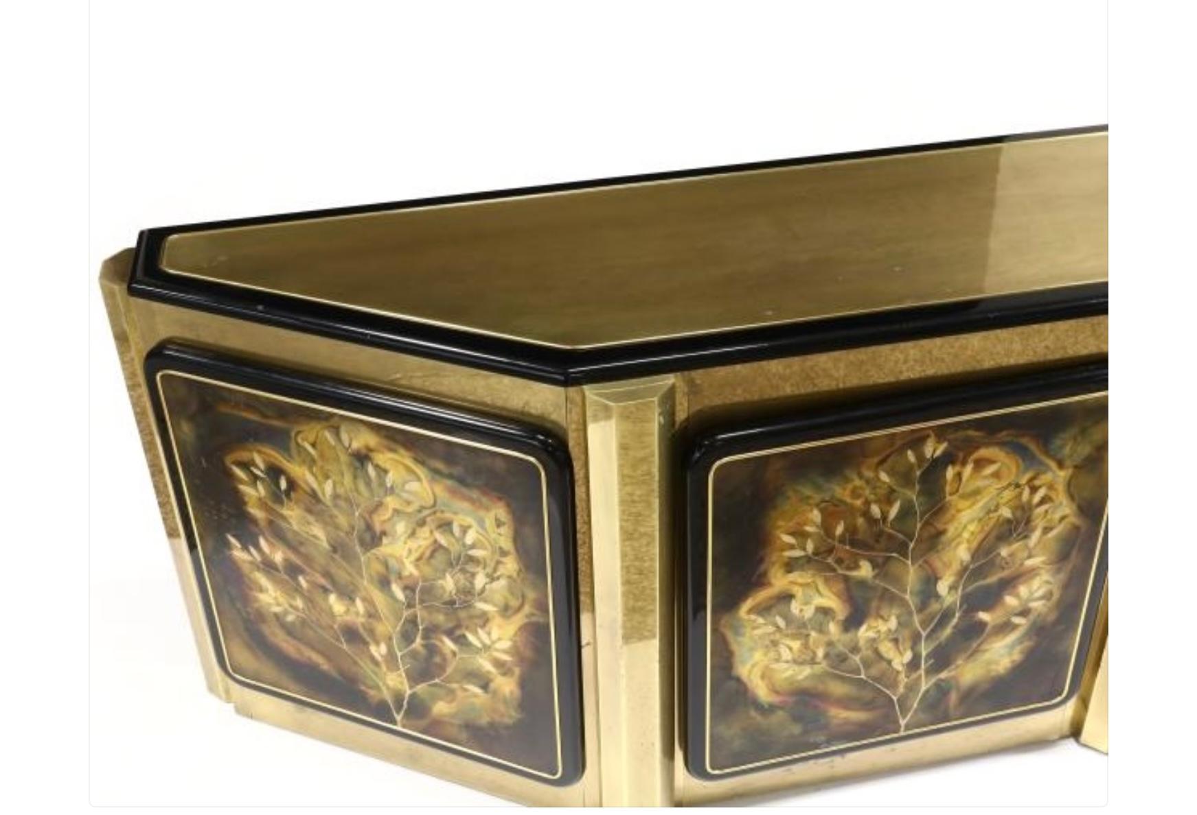 Brass 'Tree of Life' Credenza by Bernhard Rohne for Mastercraft in vendita 8