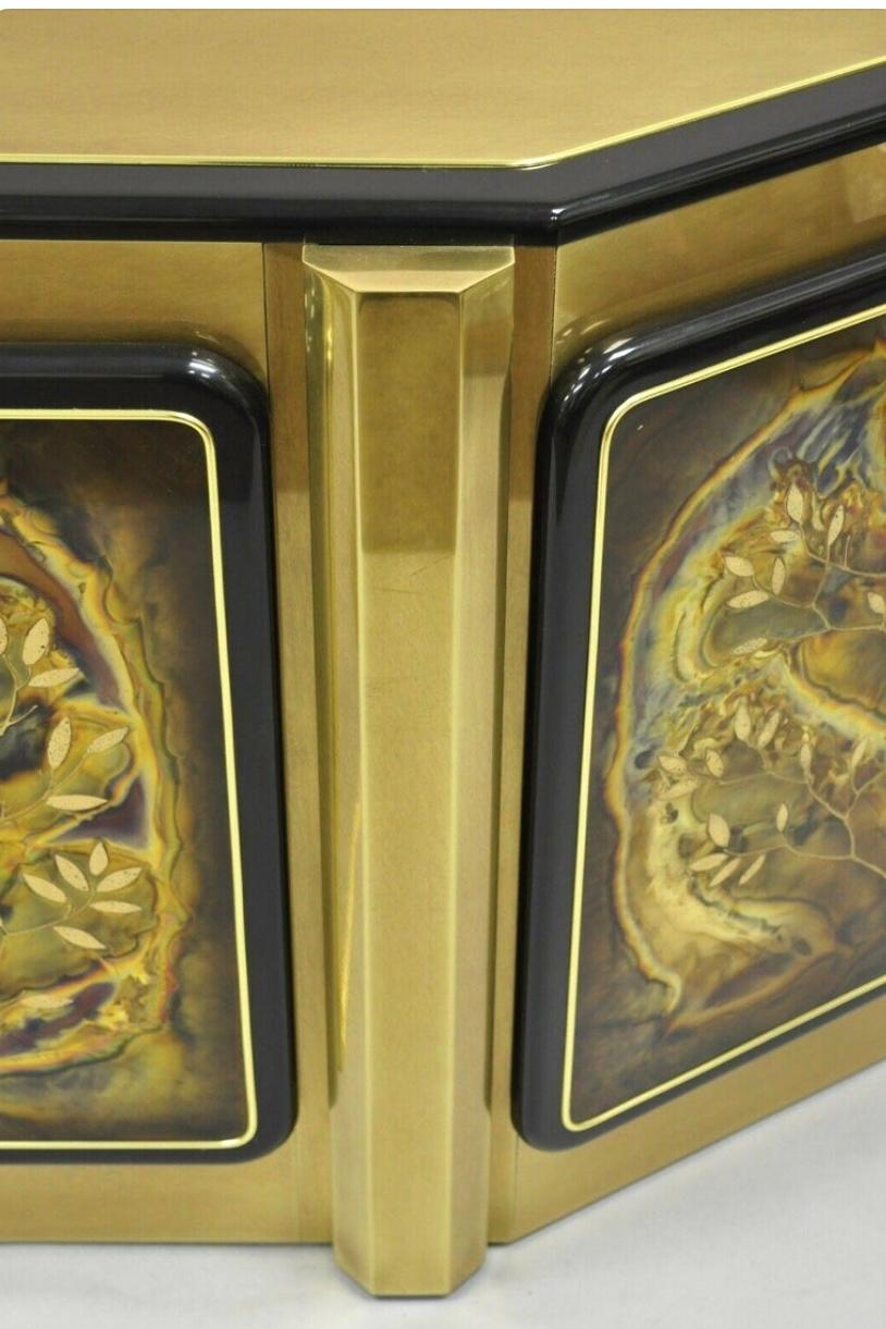 Brass 'Tree of Life' Credenza by Bernhard Rohne for Mastercraft In condizioni buone in vendita a Bradenton, FL