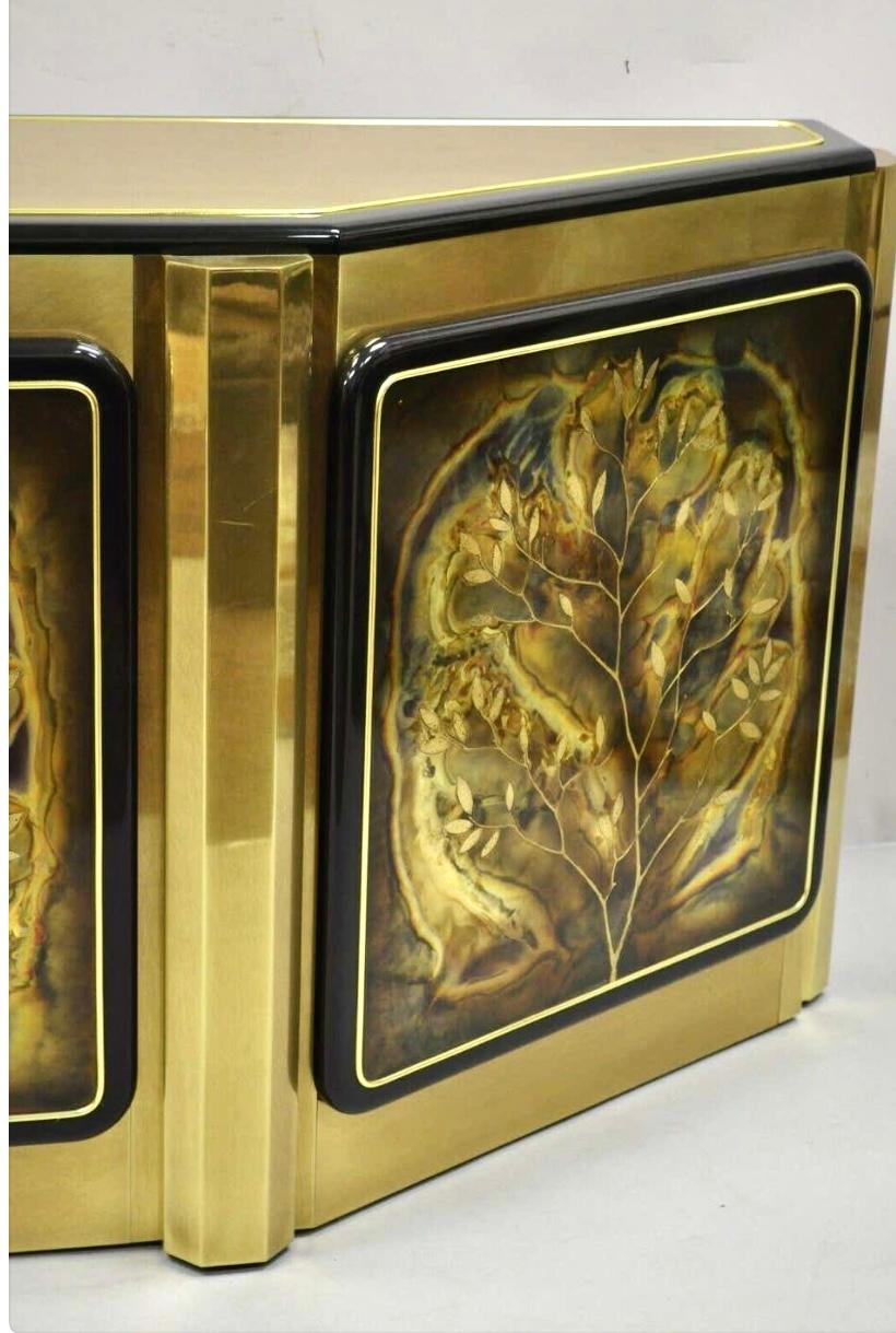 Ottone Brass 'Tree of Life' Credenza by Bernhard Rohne for Mastercraft in vendita