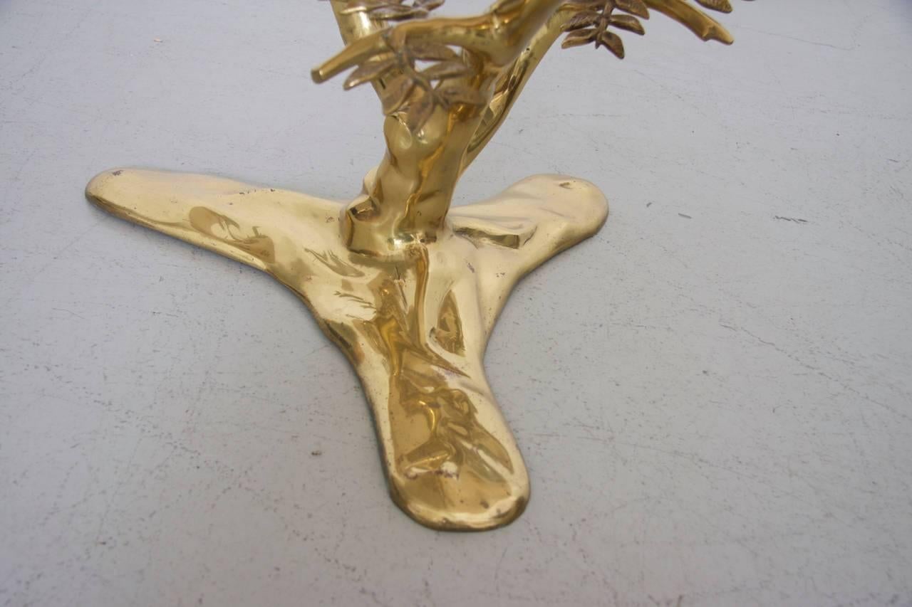 Late 20th Century Brass Tree Sculpture Coffee Table in the Manner of Willy Daro