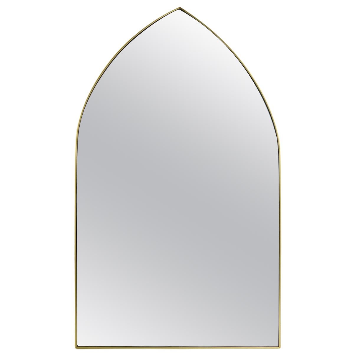 MidCentury French Brass Trim Mirror at 1stDibs