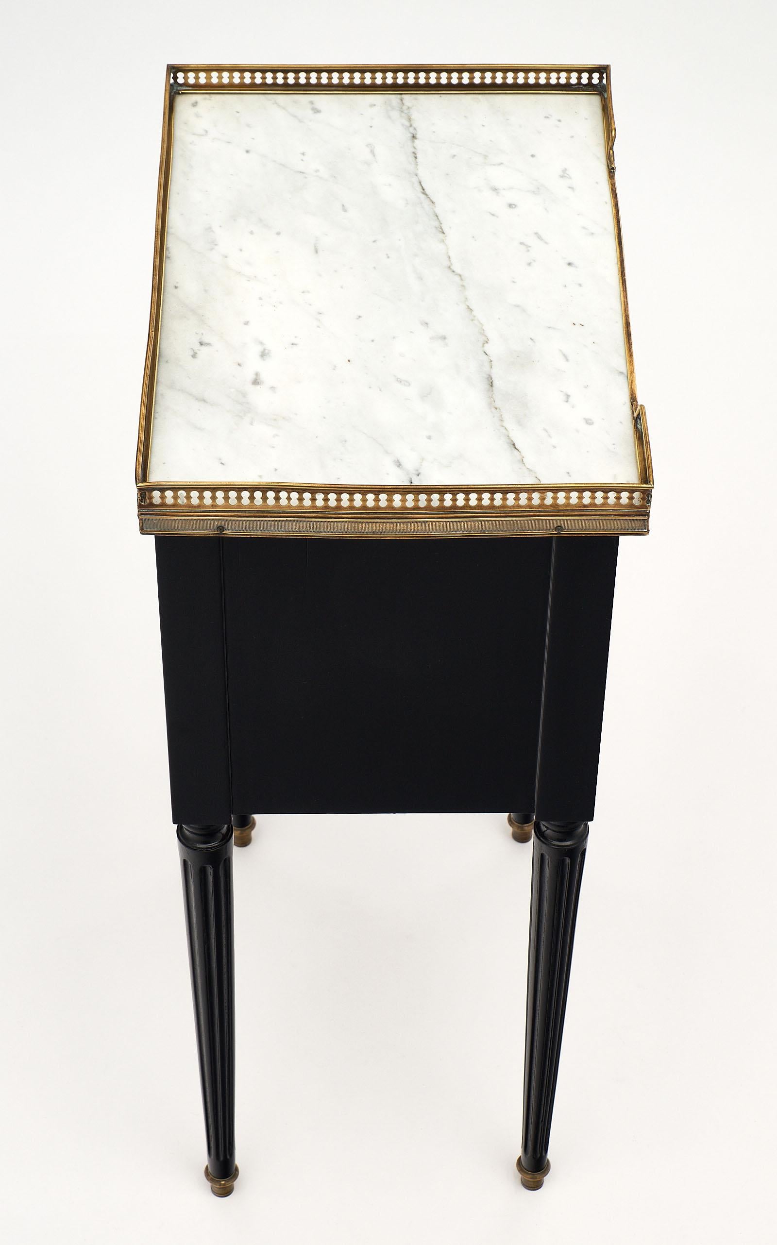Brass Trimmed Louis XVI Style Side Tables 2