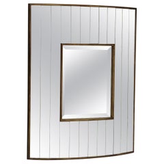 Brass Trimmed Paneled Mirror