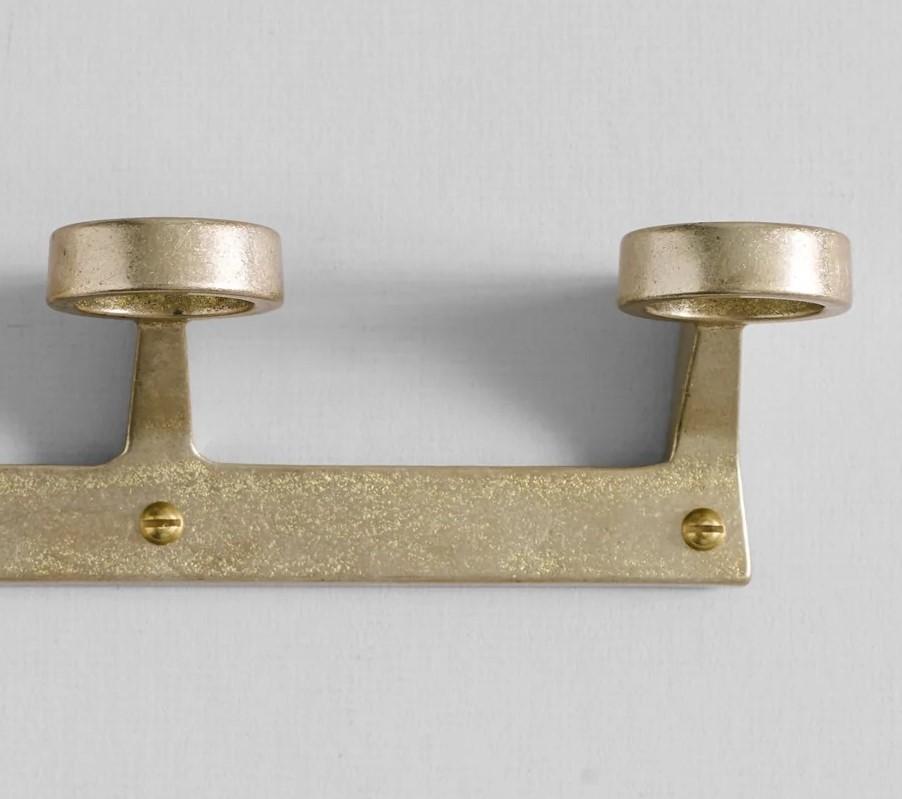 Contemporary Golden Brass Trio Bottle Bracket by Henry Wilson In New Condition For Sale In Geneve, CH