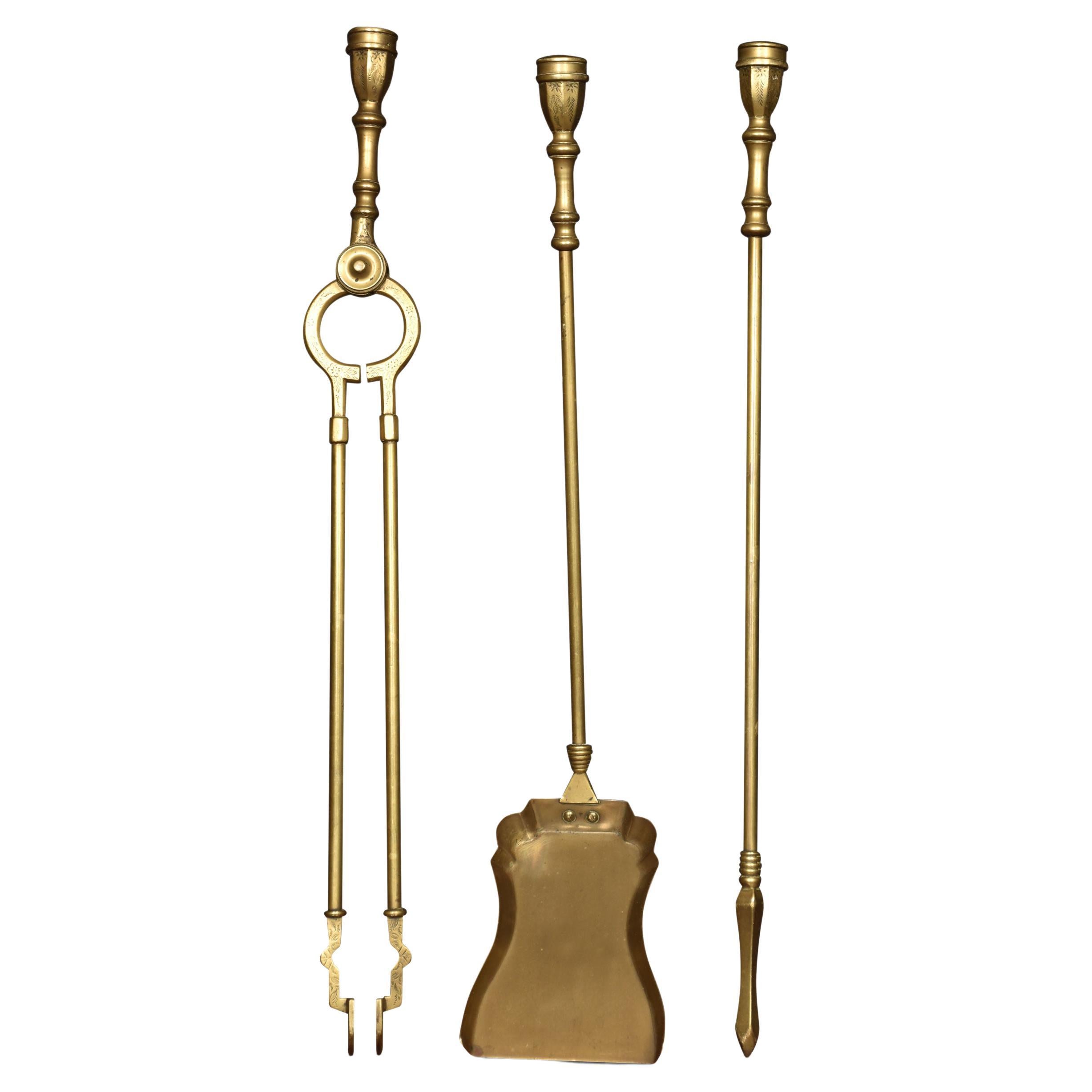 Brass Fire Tools by Maison Charles For Sale at 1stDibs