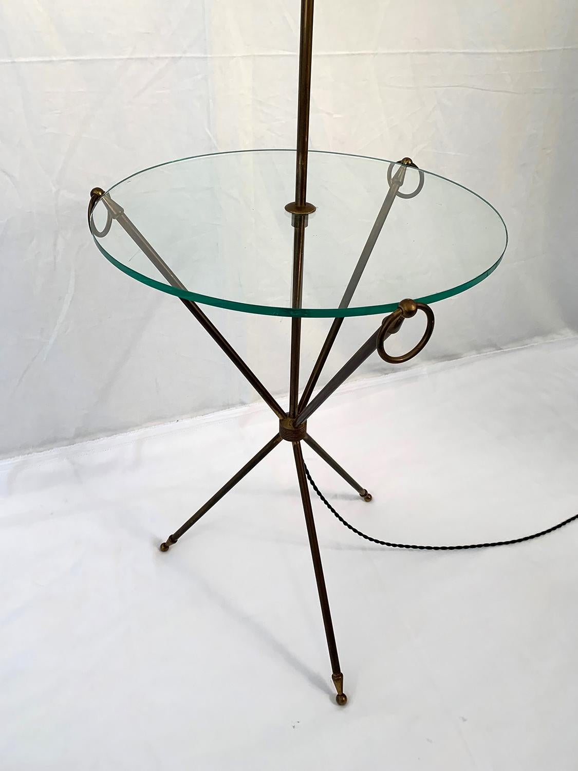 Mid-Century Modern Brass Tripod Floor Lamp, 1960s