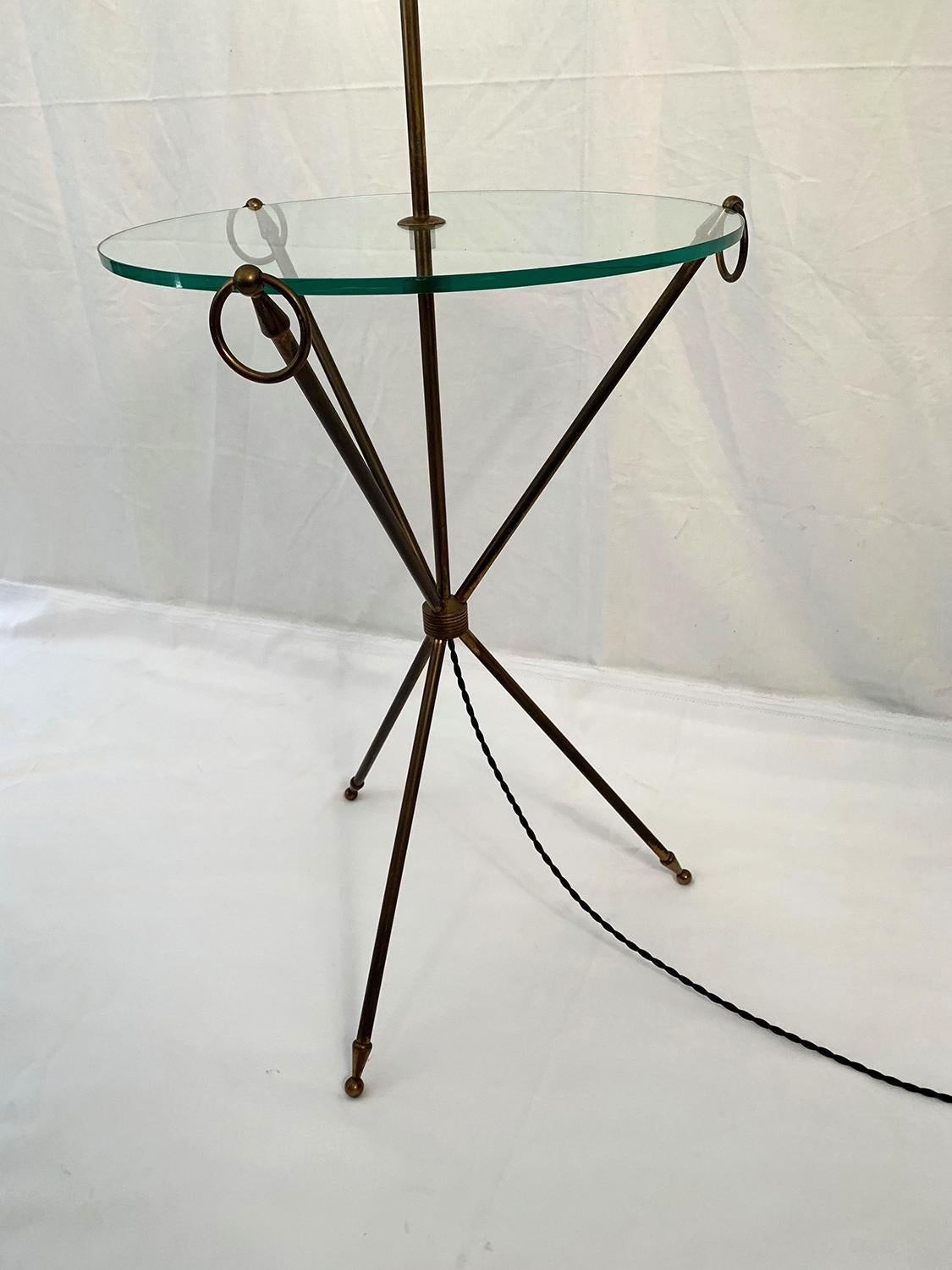 Mid-20th Century Brass Tripod Floor Lamp, 1960s