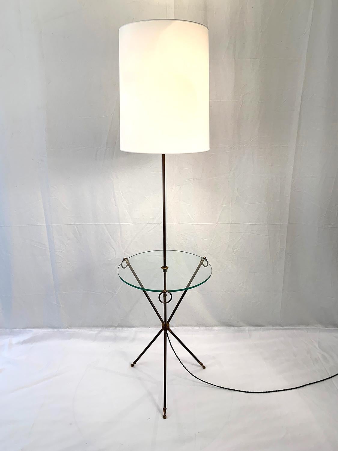 Brass Tripod Floor Lamp, 1960s 1