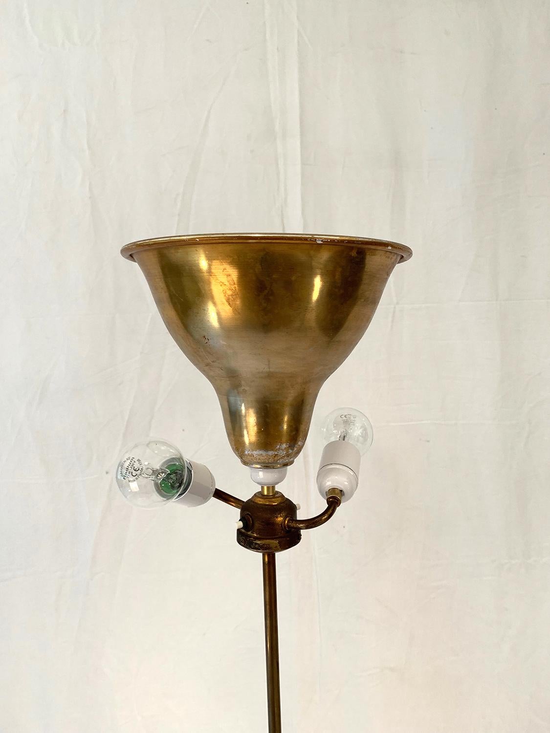 Brass Tripod Floor Lamp, 1960s 2