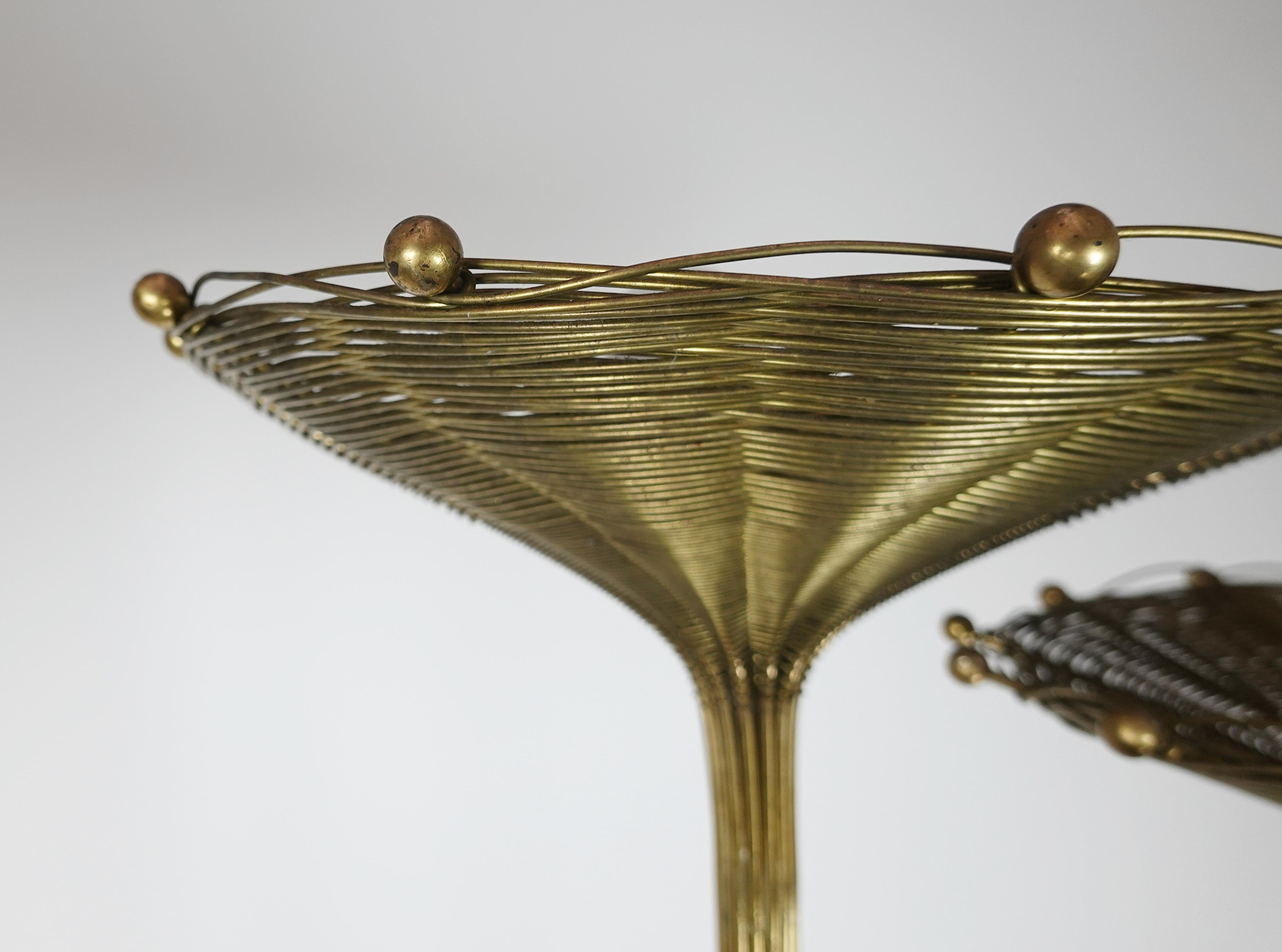 Mid-Century Brass Tripod Floor Lamp Model 