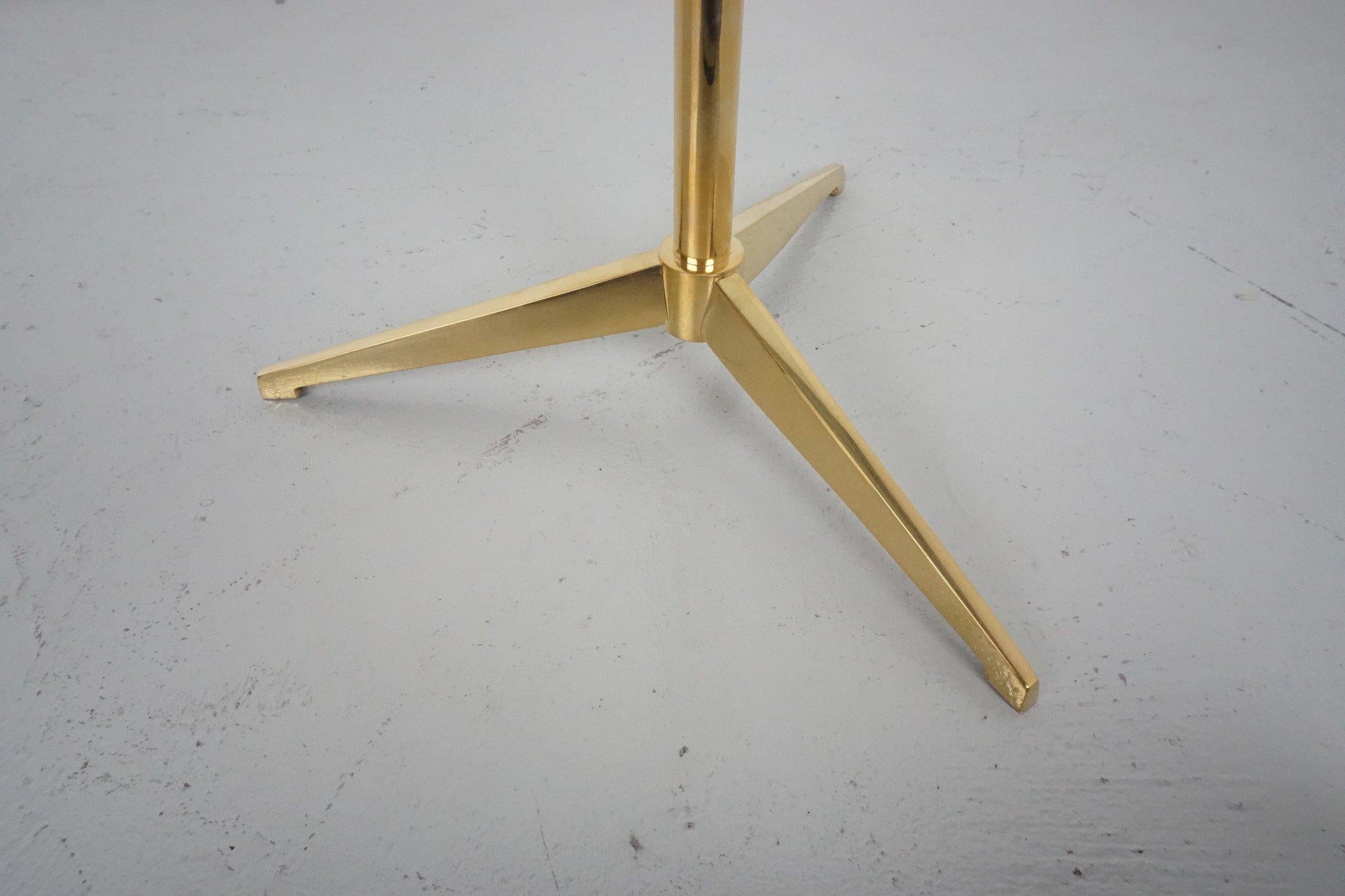 Brass Tripod Side Table In Excellent Condition In Beverly Hills, CA