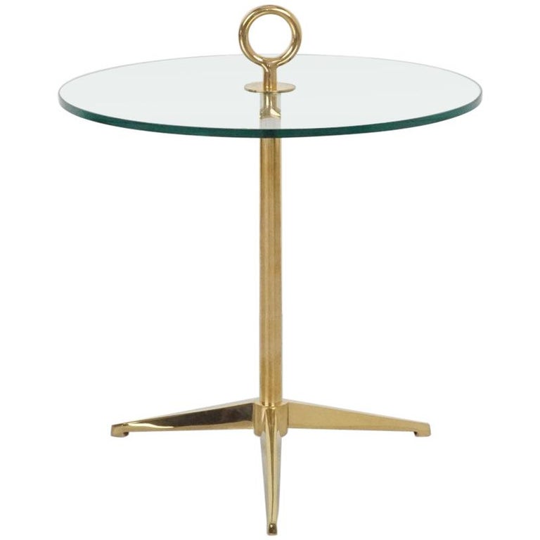 Brass Tripod Side Table For Sale at 1stdibs