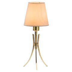 Brass Tripod Table Lamp, Europe Mid-20th Century