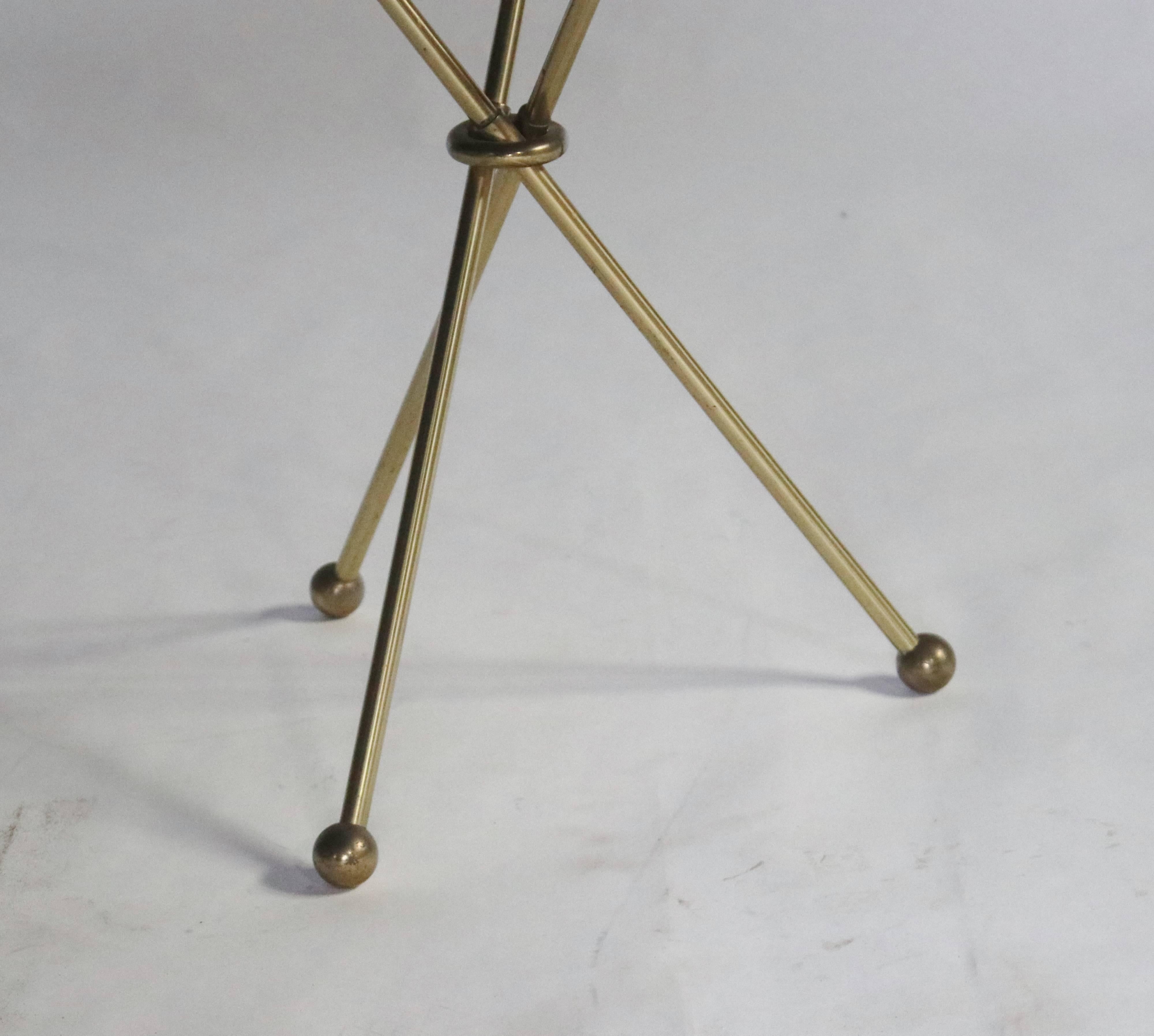 Brass Tripod Table with Loop Handles 2