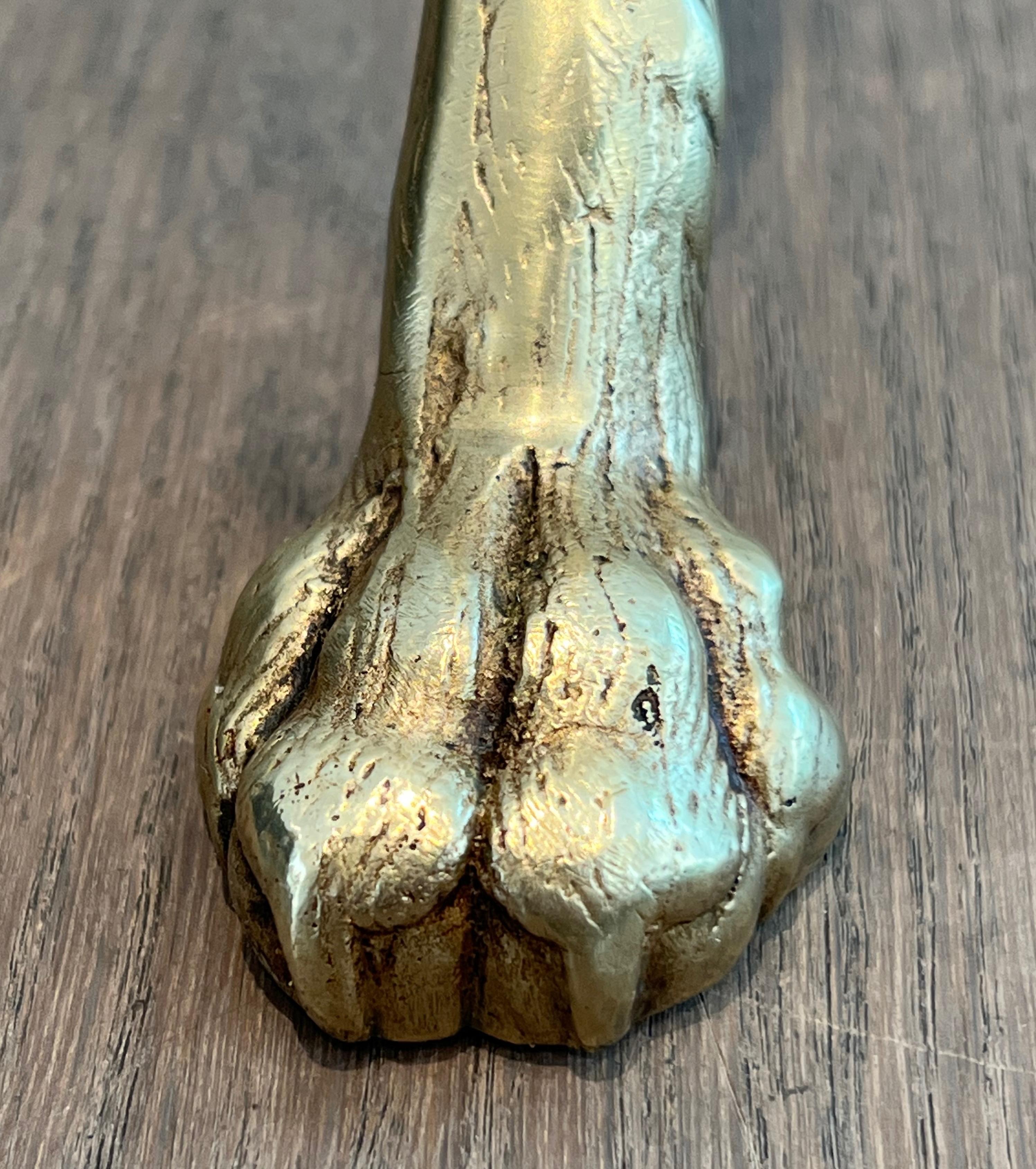 Lampada da terra Tripode in ottone con piedi ad artiglio di Maison Jansen in vendita 11