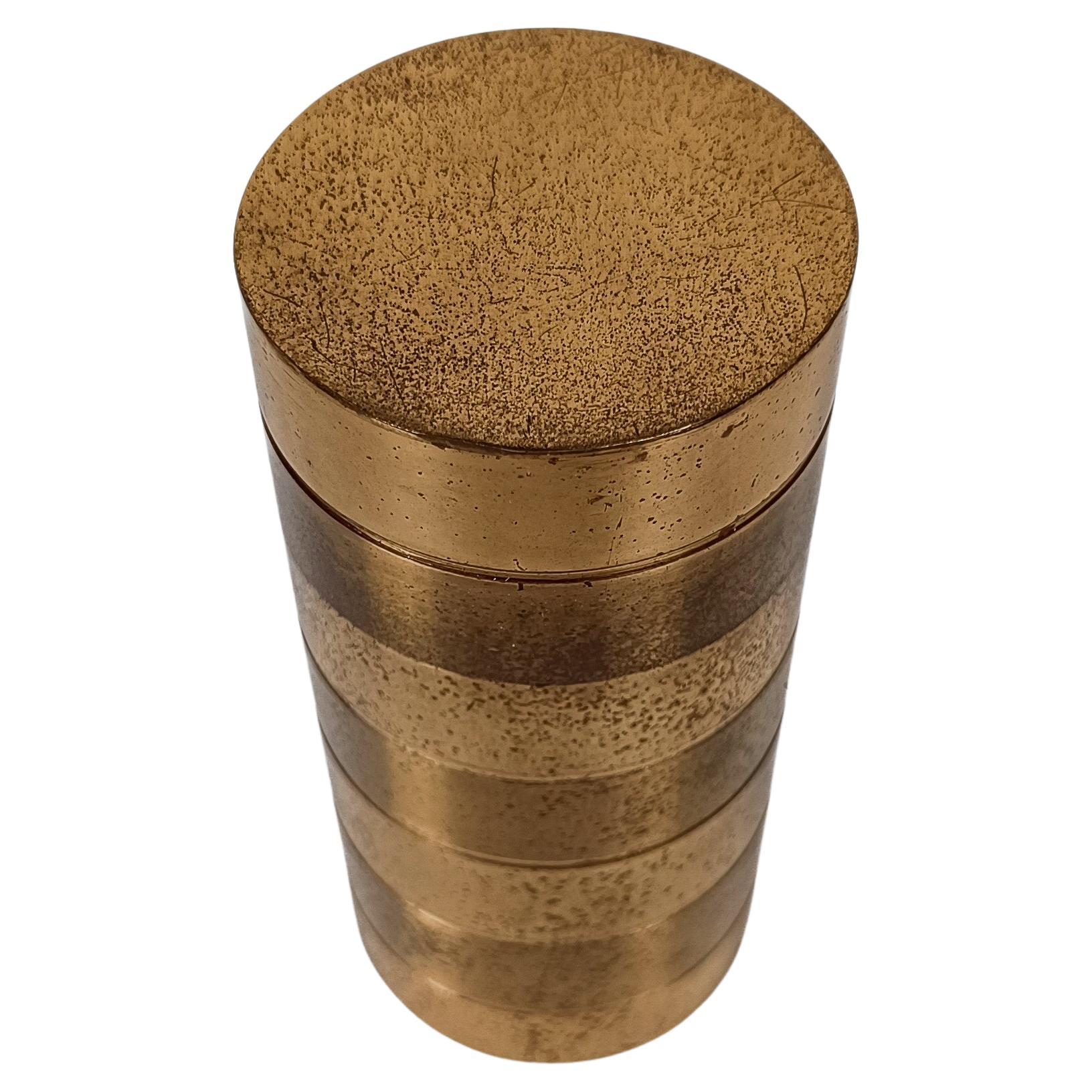 Brass tube Box / Cigarette Case Signed by Gabriella Gabriella Crespi, Italy 70s For Sale
