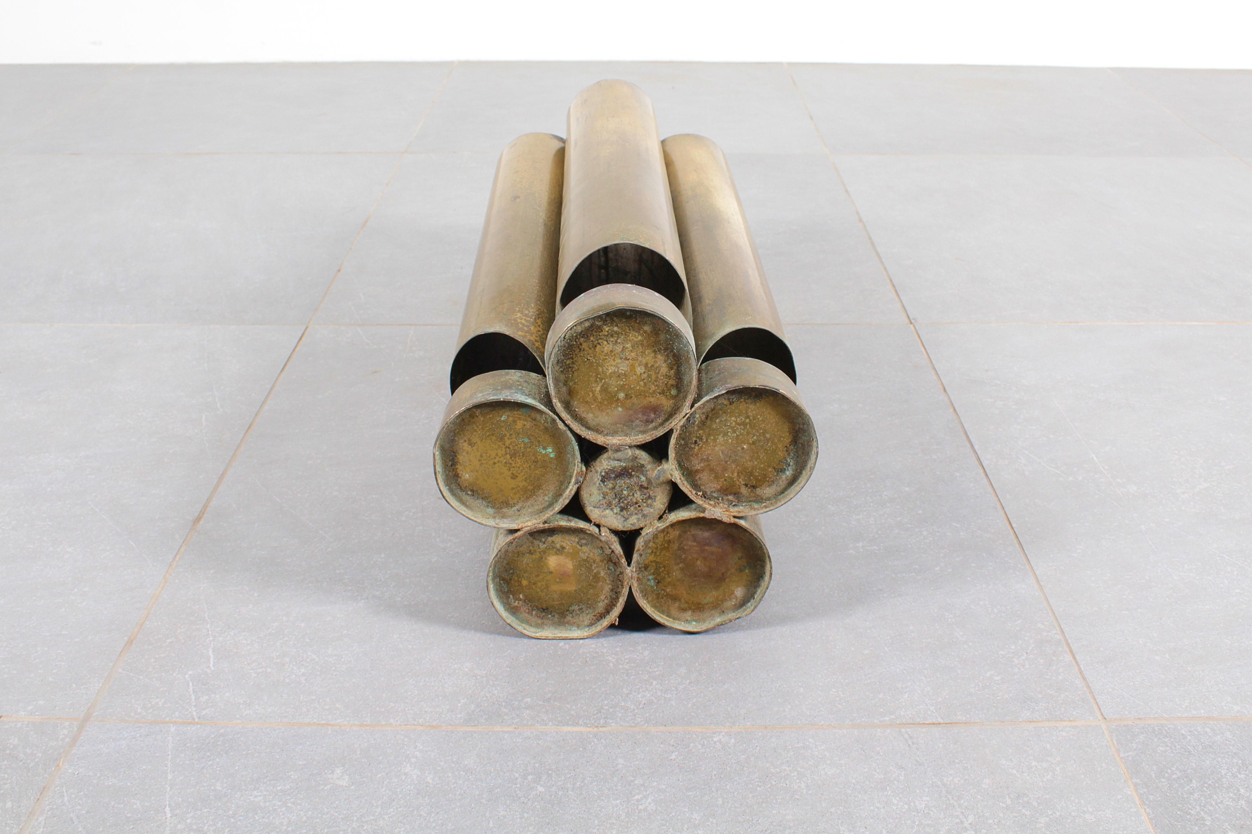 Brass Tube Umbrella Stand 1960s Italy For Sale 1