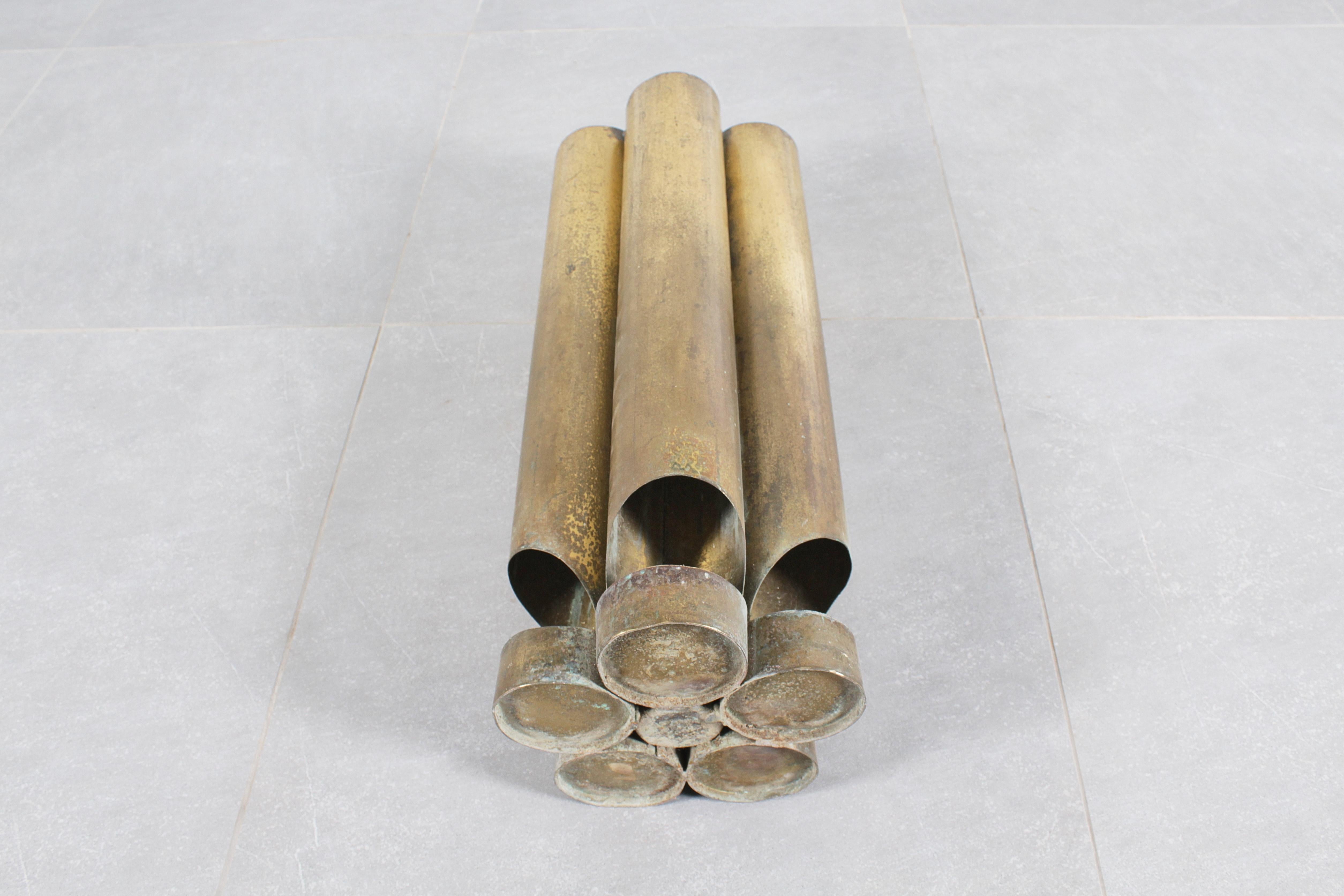Brass Tube Umbrella Stand 1960s Italy For Sale 2