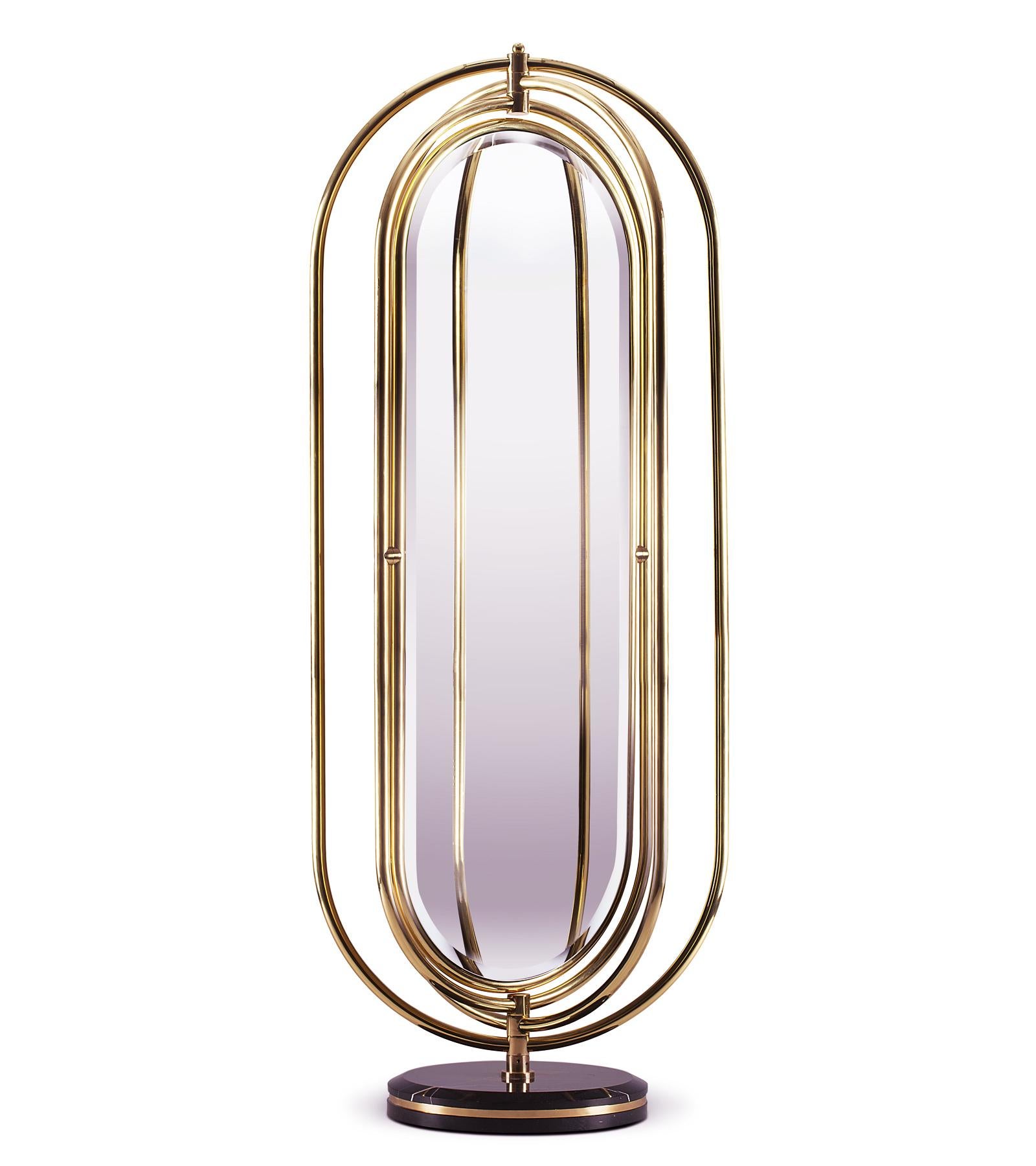 specchio ovale vintage da terra