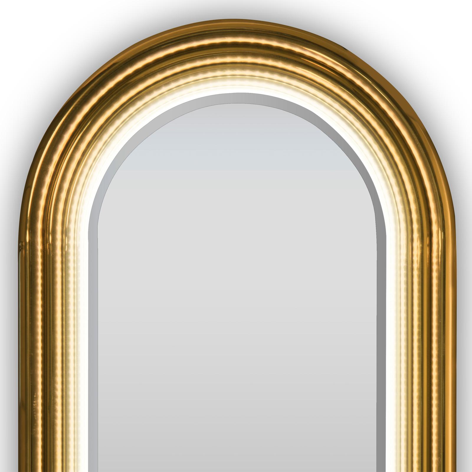 led brass mirror