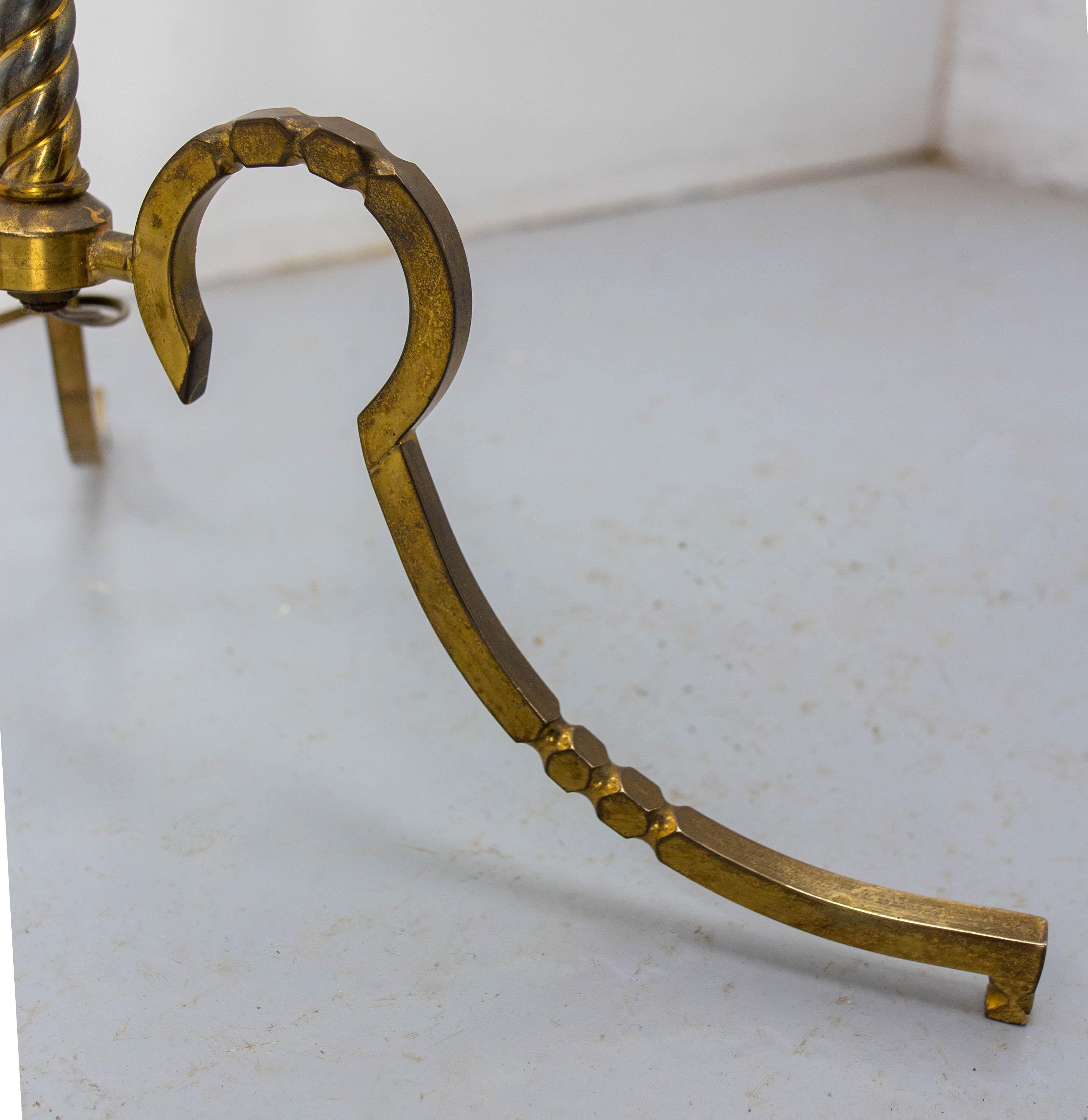 Lampada da terra d'epoca in ottone tornito Stile classico, francese, circa 1960 in vendita 1
