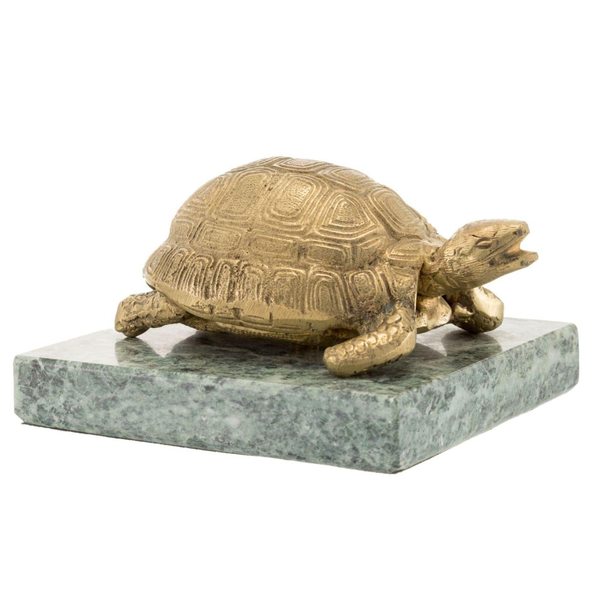 Italian Ariel brass turtle paperweight For Sale