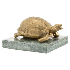 Ariel brass turtle paperweight