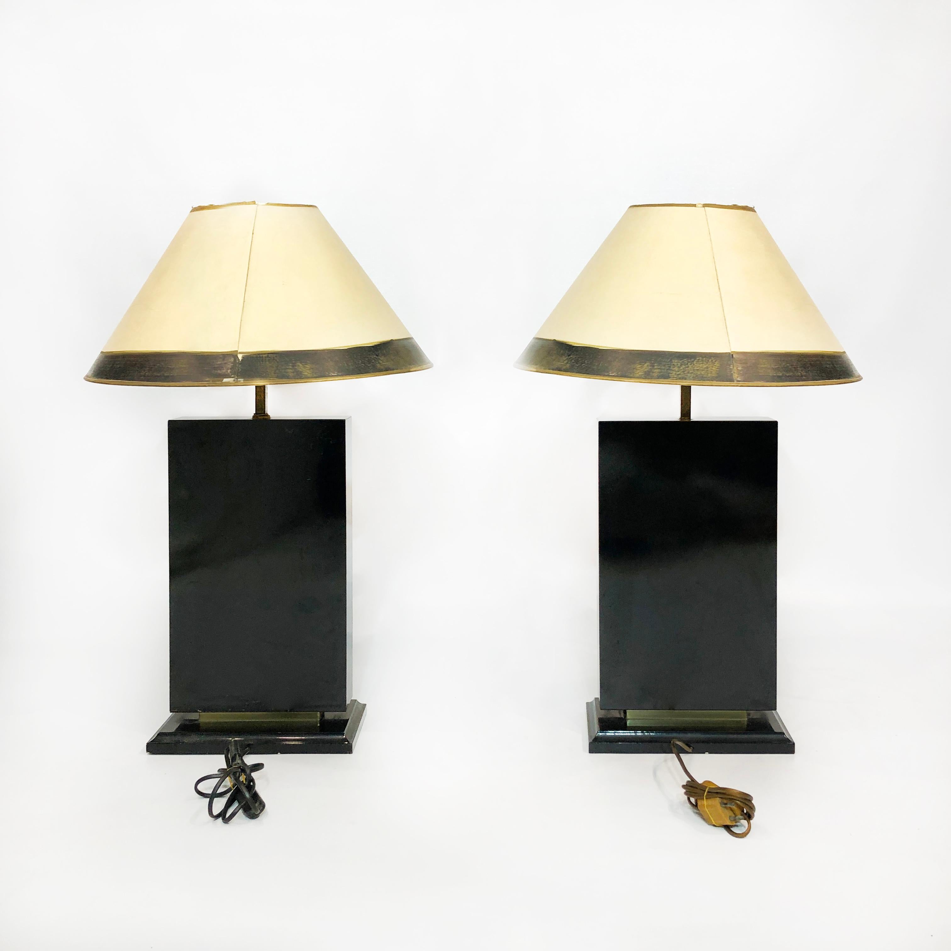 Brass Turtle Table Lamps Hollywood Regency Boho Vintage Chic Retro 1970s Antique 1