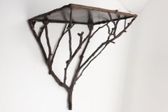 Brass Twig Wall Bracket, Bronze Finish, Made in Germany